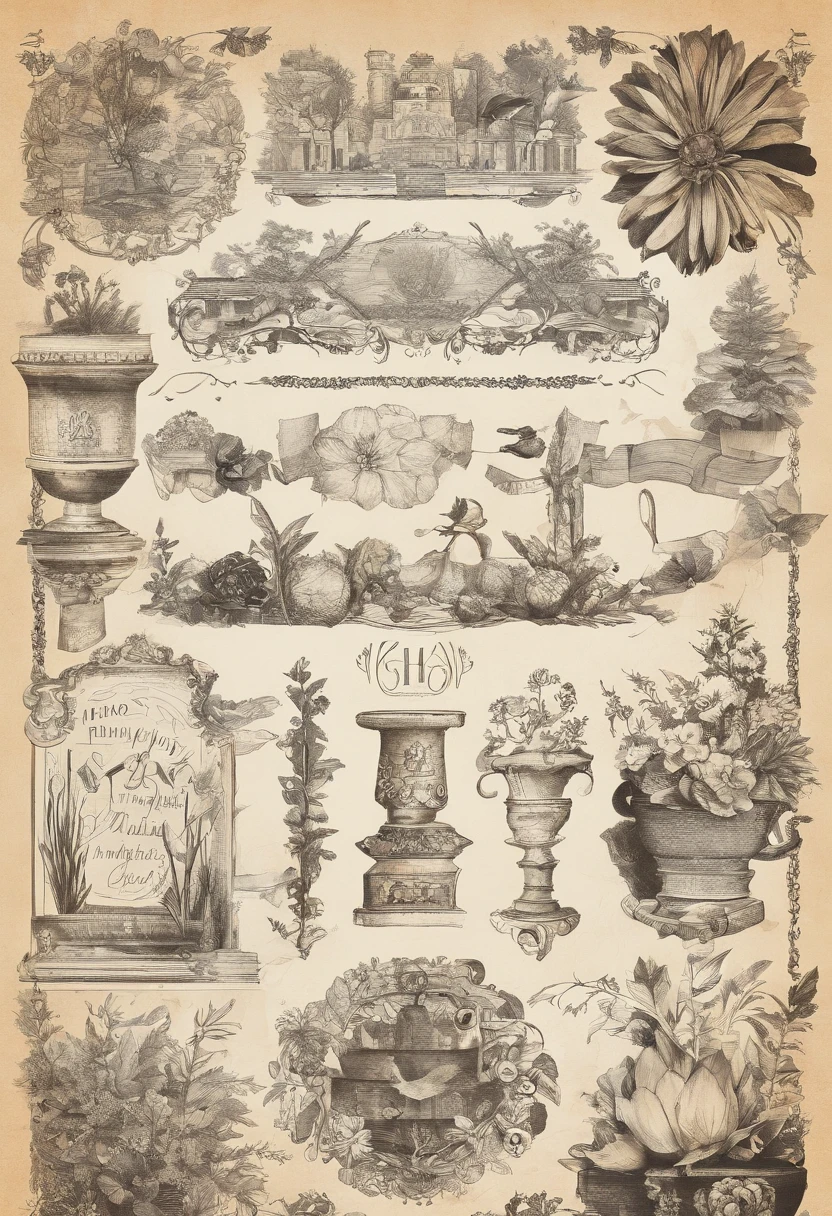 Logo ideas, sketches, drawings, garden, book cover