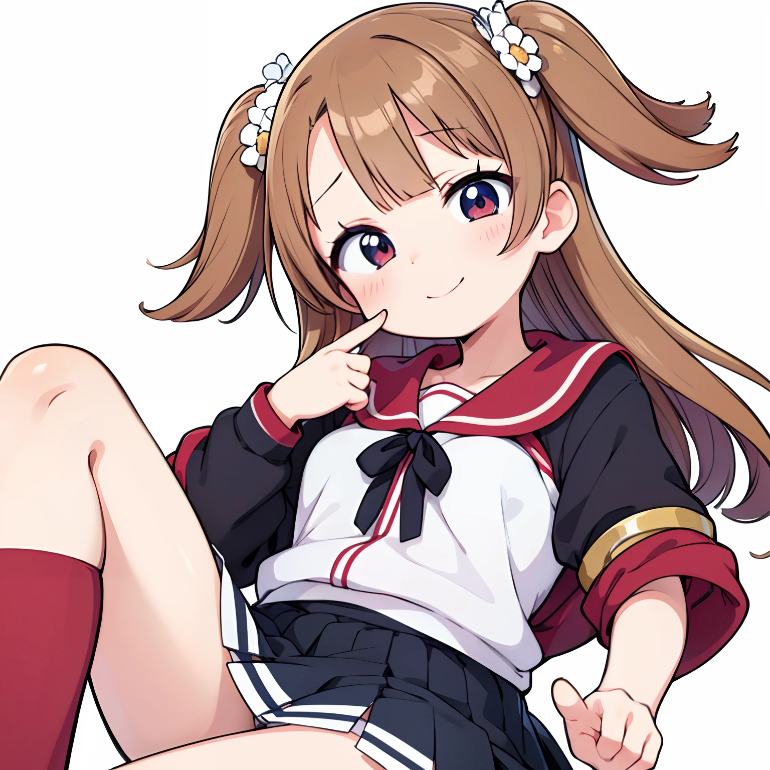 (Best Quality:1.2),(masutepiece:1.2),,hightquality、hight resolution、High quality、1girl in。Lori。mesugaki,,flat breast,Anime,skirt by the,