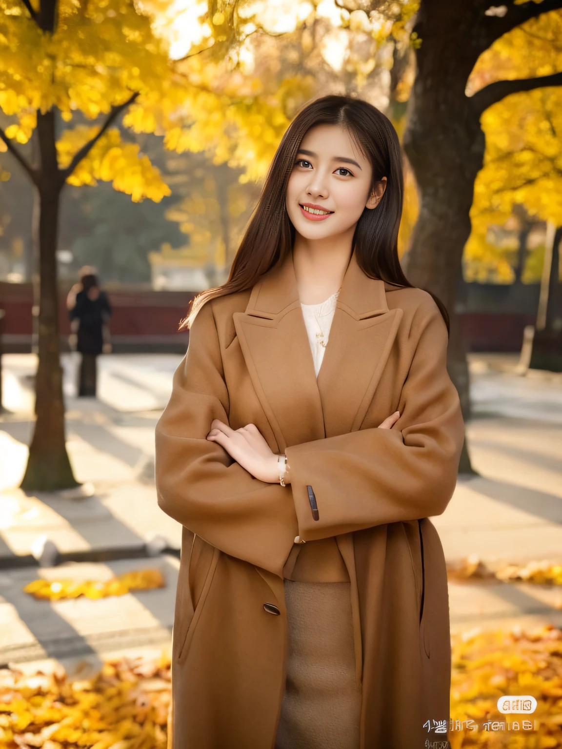 huge tit、Arad woman in coat standing in park,arms folded, Light brown coat, Lovely woman, full-body xianxia, Handsome Girl, xintong chen, a young asian woman, cute young woman, jinyiwei, loose coat collar