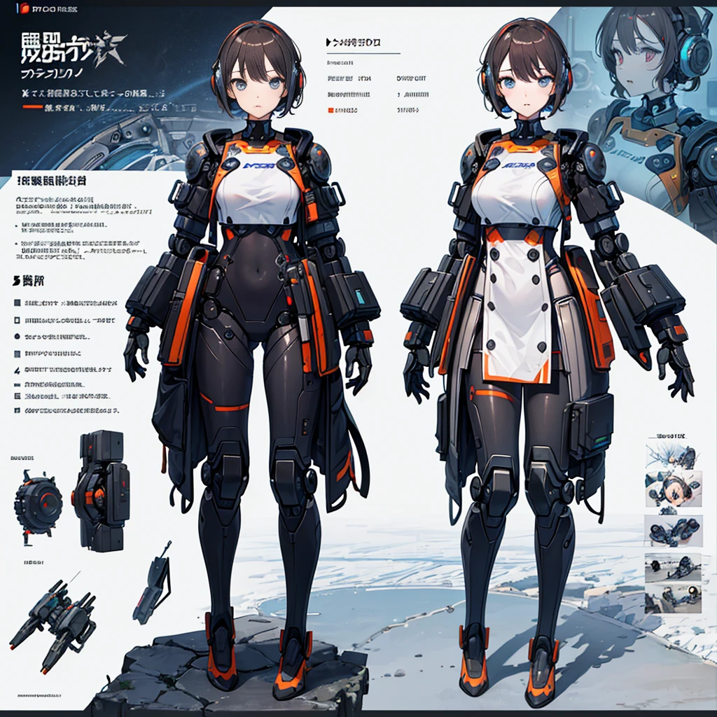 ((Masterpiece, Highest quality)), Detailed face, CharacterDesignSheet, full bodyesbian, Full of details, Multiple poses and expressions, Highly detailed, Depth, Many parts,droid,Book in hand,Bright eyes,Mechanical style,Non-human,Sporty wind,AI robot image,Human companions