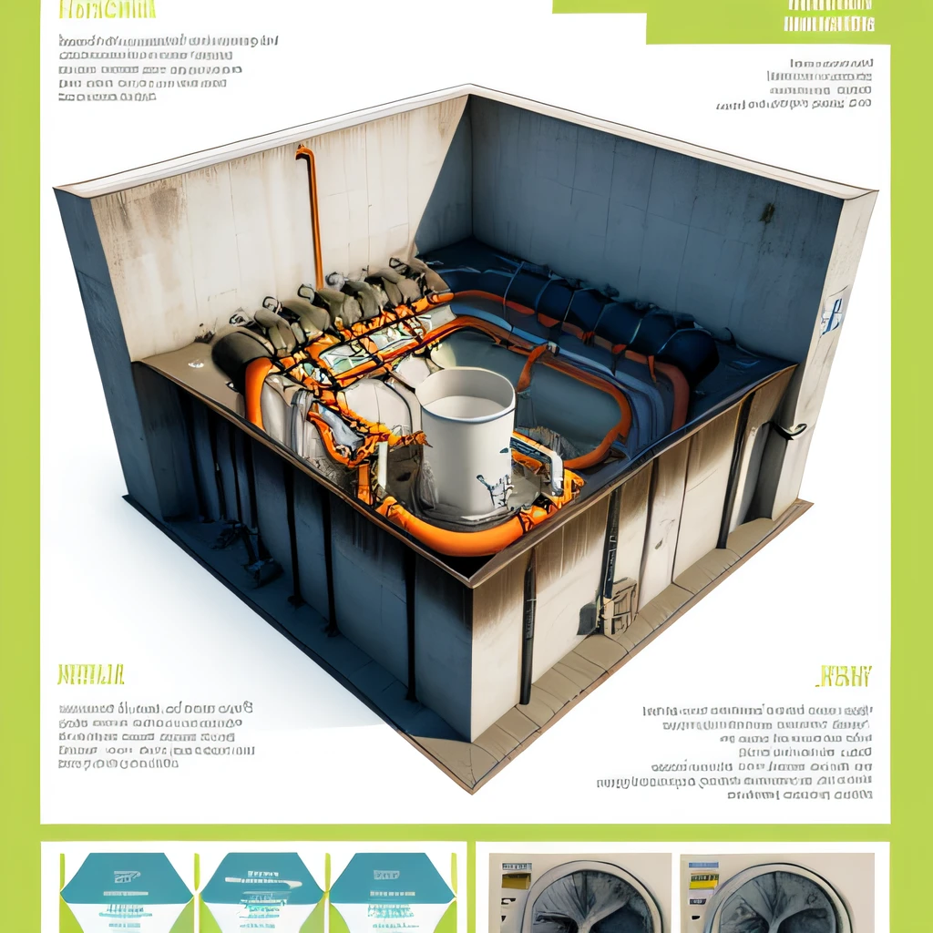 Use isomorphic graphic design to create a poster about nuclear wastewater