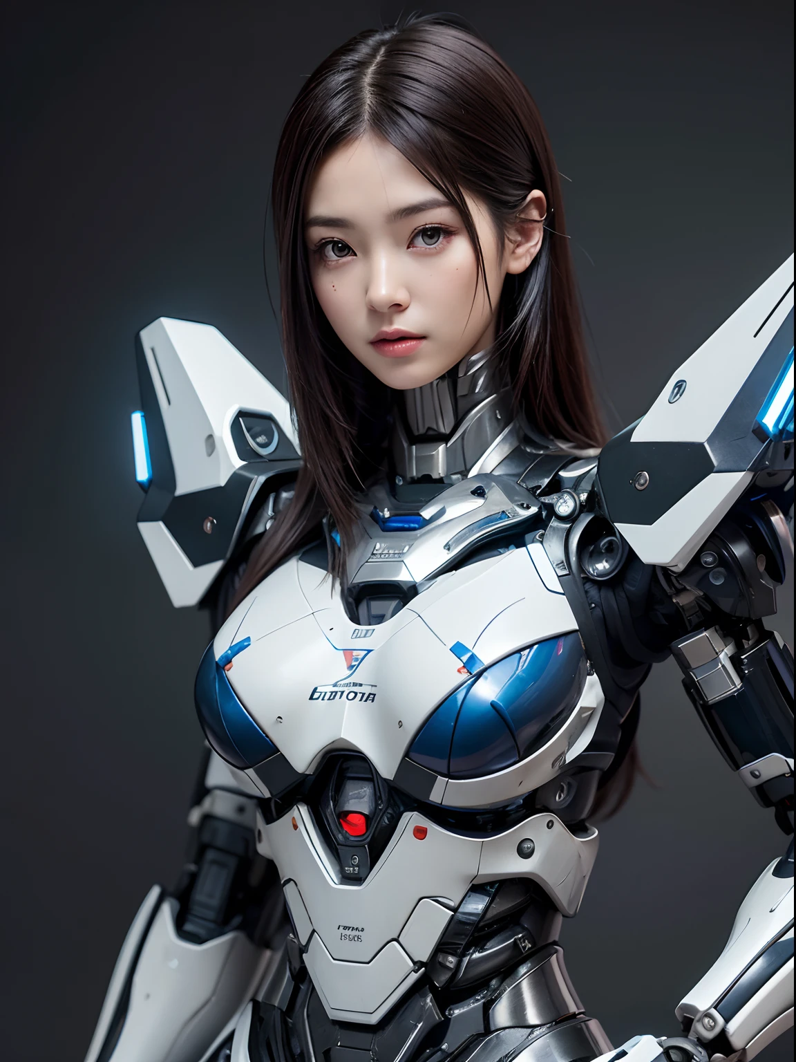 Textured skin, Super Detail, high details, High quality, Best Quality, hight resolution, 1080p, hard disk, Beautiful,(cyborgs),((Missile-shaped boobs)),(Machine gun on the back),beautiful cyborg woman,Mecha Cyborg Girl,Battle Mode,Girl with a Mecha Body,She wears a battle cyborg mech with a weapon,Fulll body Shot“A powerful cyborg woman, sleek and futuristic, with advanced mechanical augmentations that enhance her strength and capabilities, but without any overtly aggressive or violent elements.”
