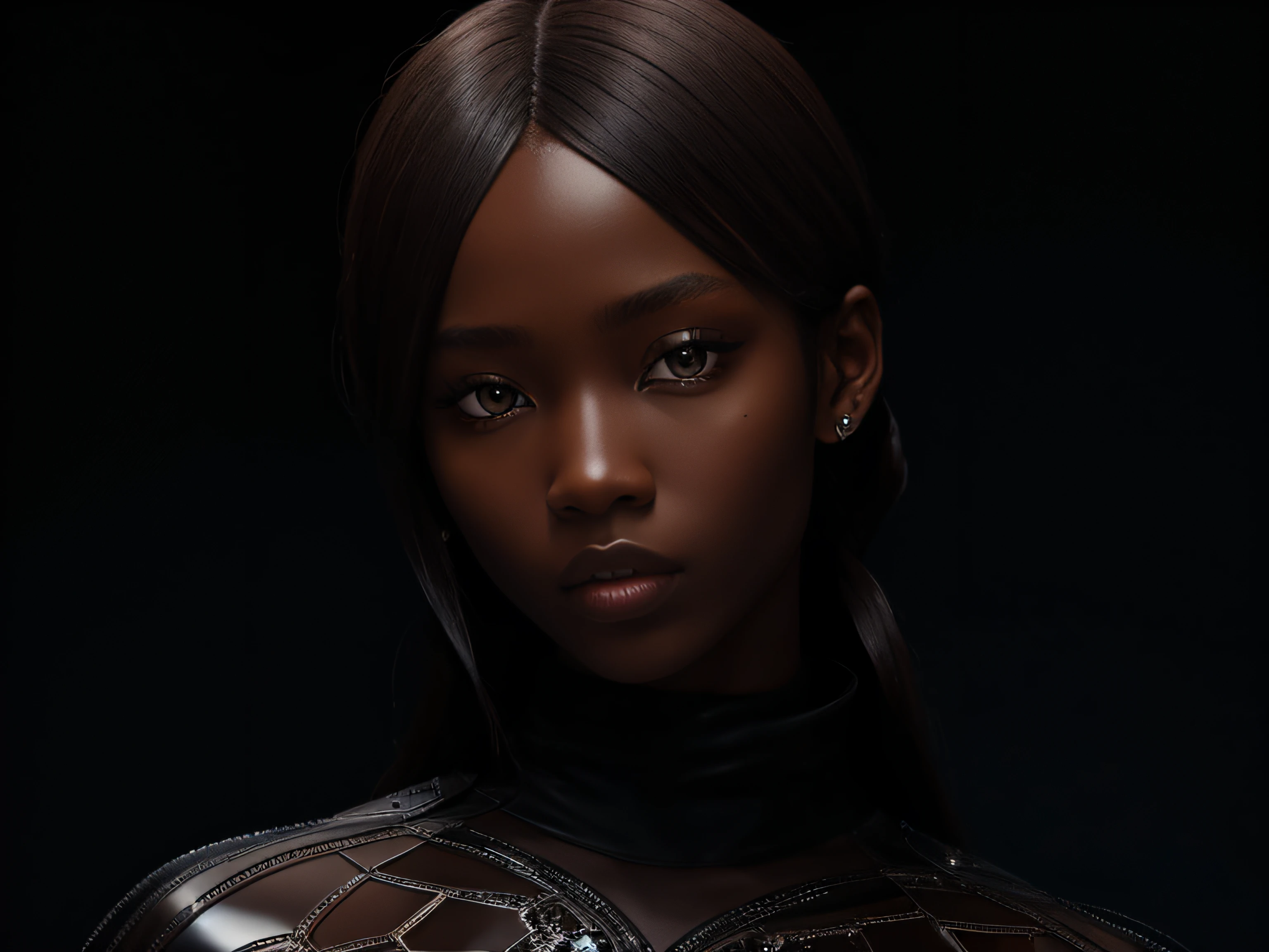 Alexander McQueen, black models, Iceland with a transparent Brown black colors worn 8k