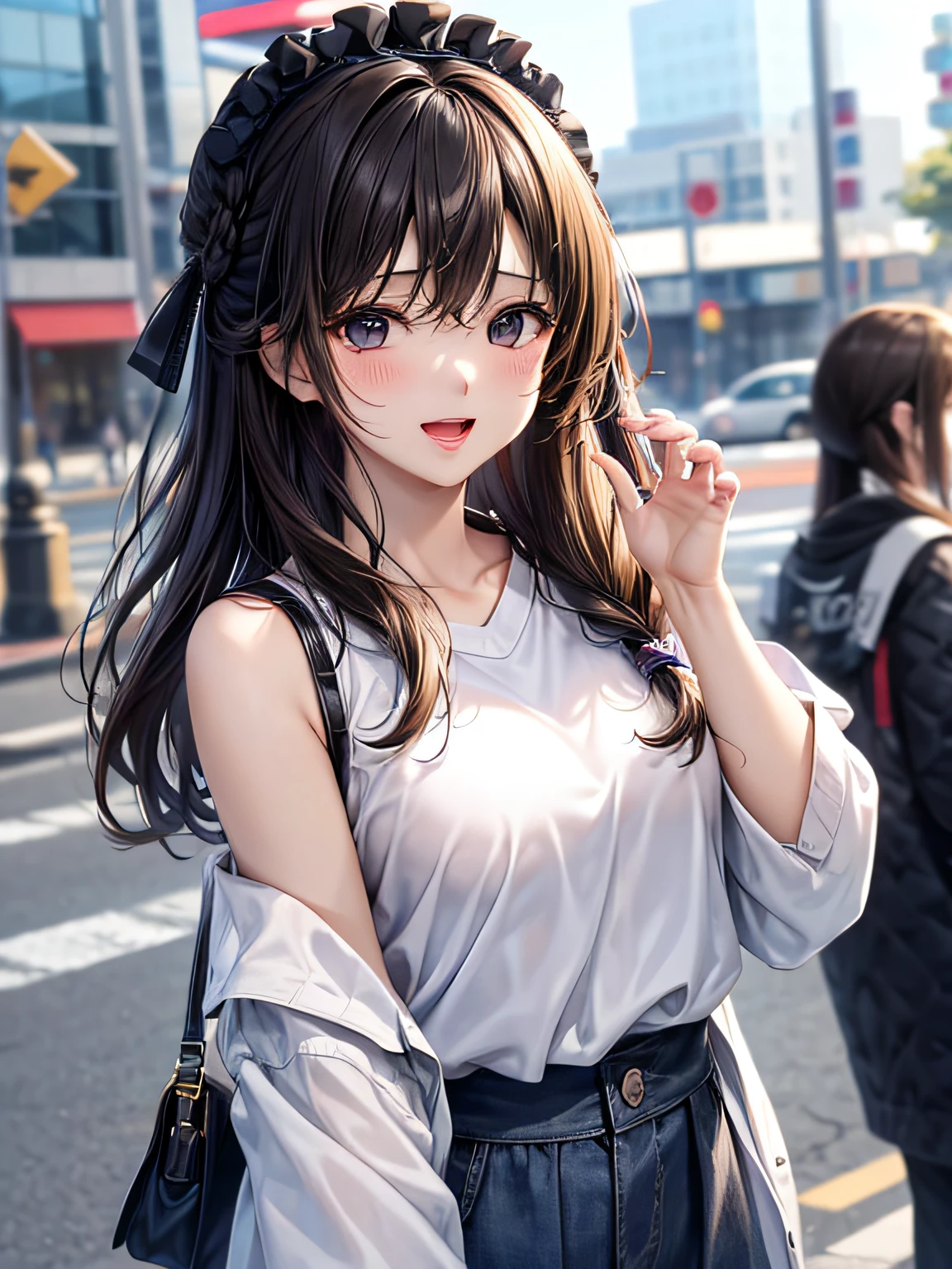 randam angle、Random Fashion、cum on、Random actions、cum on、独奏、28-year-old woman、s lips:A sexy、Hair color: Dark brown、Translucent skin, the skin is fair and juicy,, (hairstyle on)Random Hairstyles、(Basic Information)smil、Big open mouth、Moist eyes、Gentle eyes、、Slim and soft、Mouth wide open、、Gentle look、the background is blurred