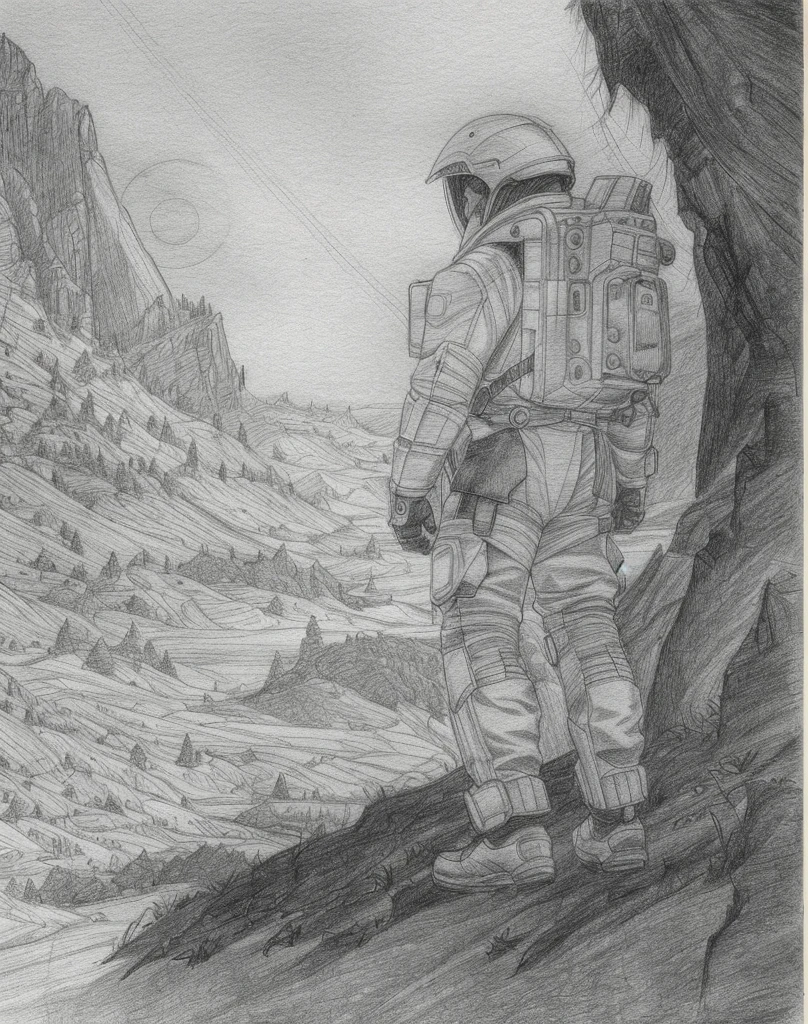 Redraw the picture with a pencil sketch