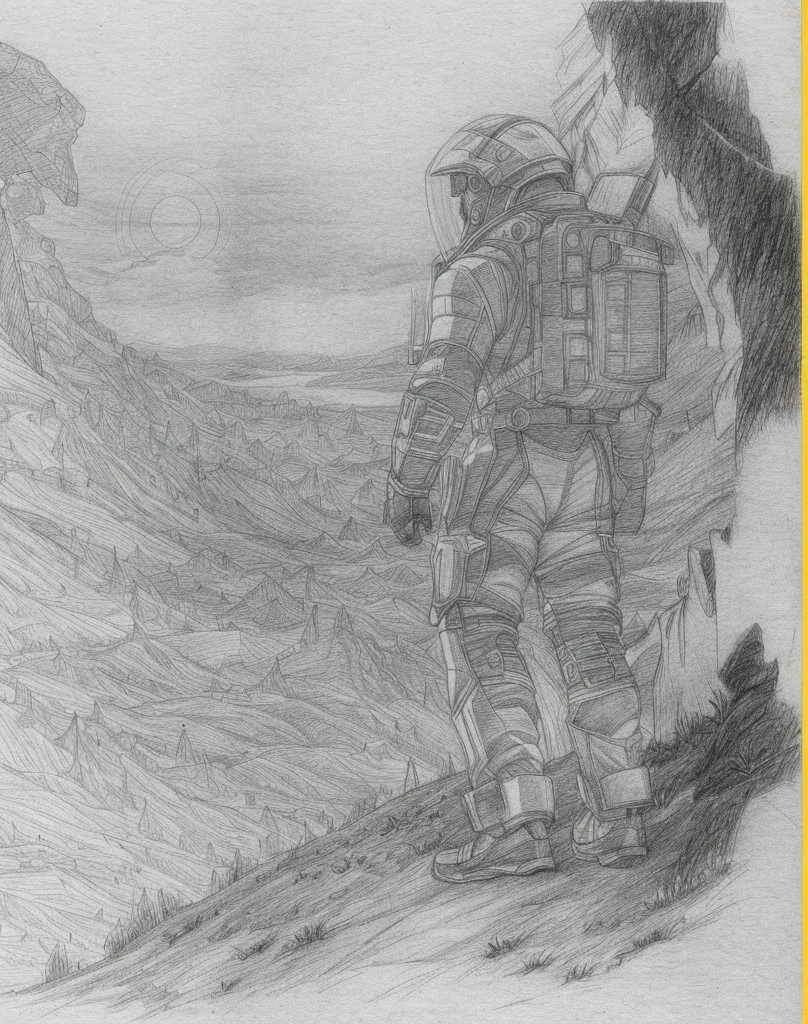 Redraw the picture with a pencil sketch