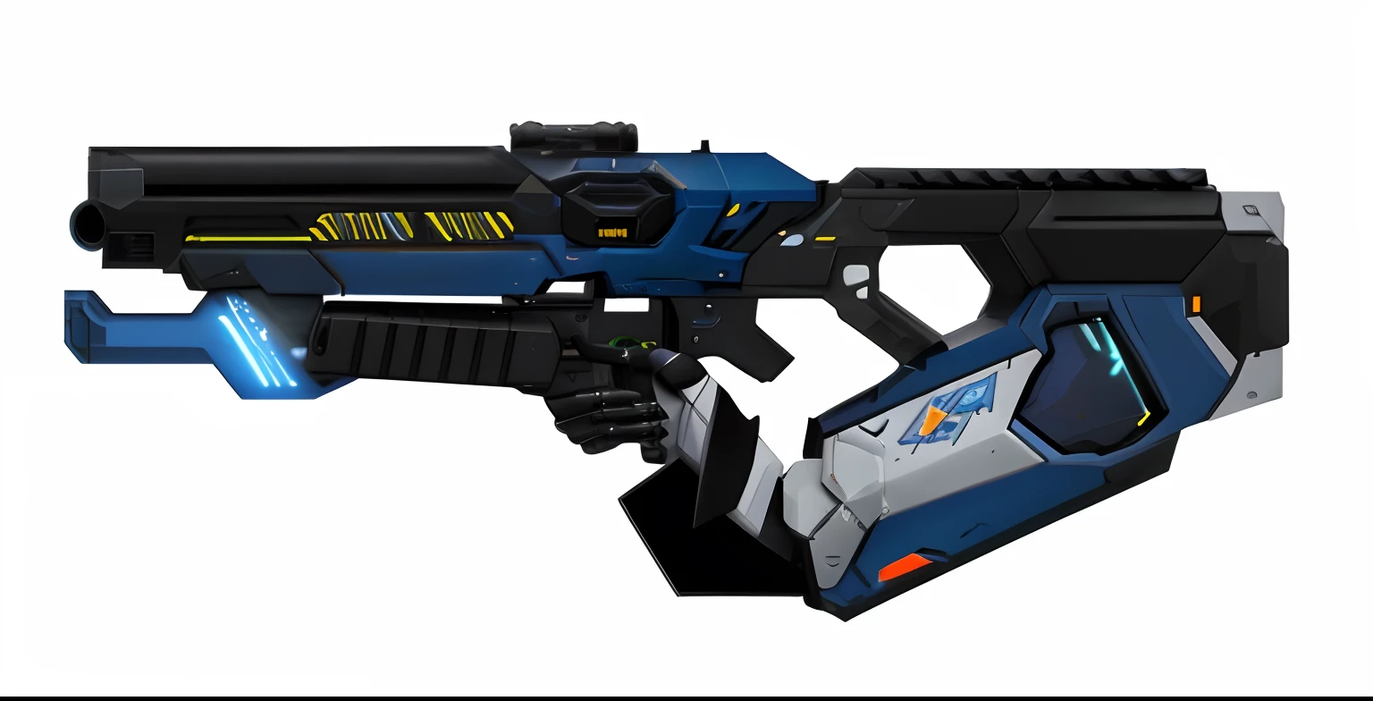 A close-up of a gun,There is a bullet on it, futuristic weapon shotgun, futuristic assault rifle, gauss rifle, laser rifles, laser rifles, pulse rifle, energy rifle, futuristic gun, With a sci-fi rifle, corner assault rifle, sci - fi weapon, pulse rifle, assault rifle, weapon concept art, Weapon design, starship-troopers-rifle