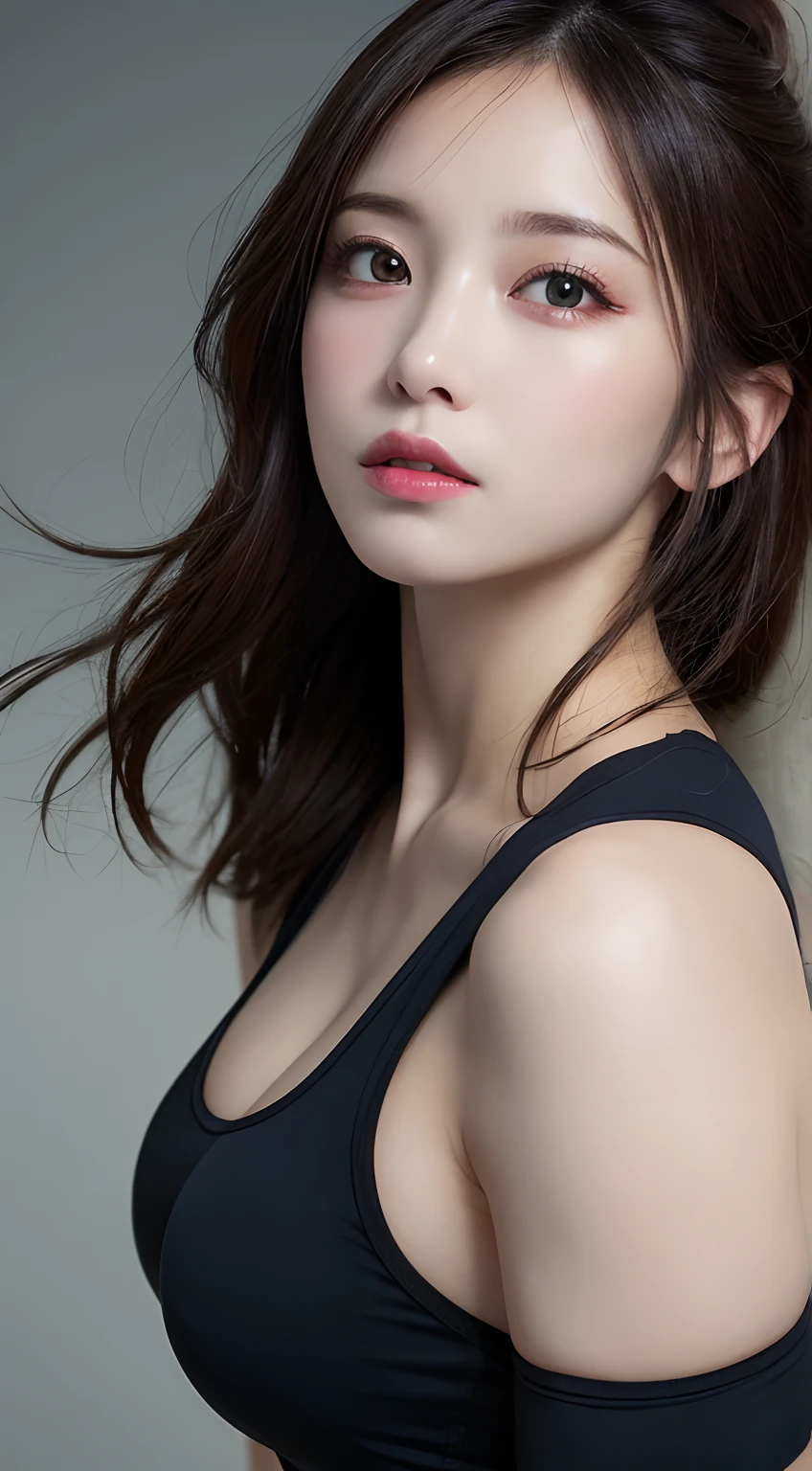 masutepiece, Best Quality, Illustration, Ultra-detailed, finely detail, hight resolution, 8K Wallpaper, Perfect dynamic composition, Beautiful detailed eyes,Colossal tits, fitness wear, Natural Color Lip,
