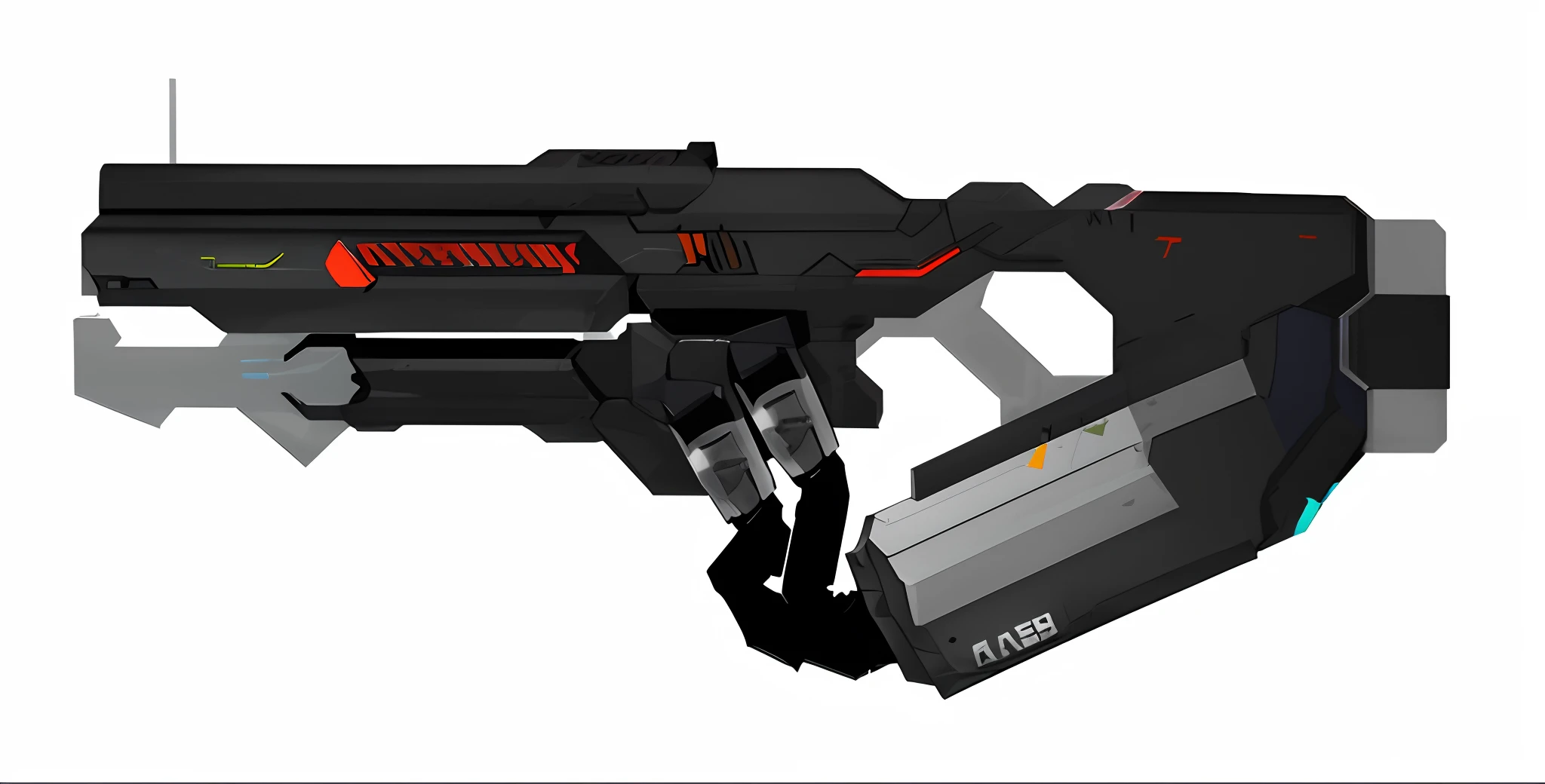 A close-up of a gun，There is a bullet on it, futuristic weapon shotgun, futuristic assault rifle, gauss rifle, laser rifles, laser rifles, pulse rifle, energy rifle, futuristic gun, With a sci-fi rifle, corner assault rifle, sci - fi weapon, pulse rifle, assault rifle, weapon concept art, Weapon design, starship-troopers-rifle