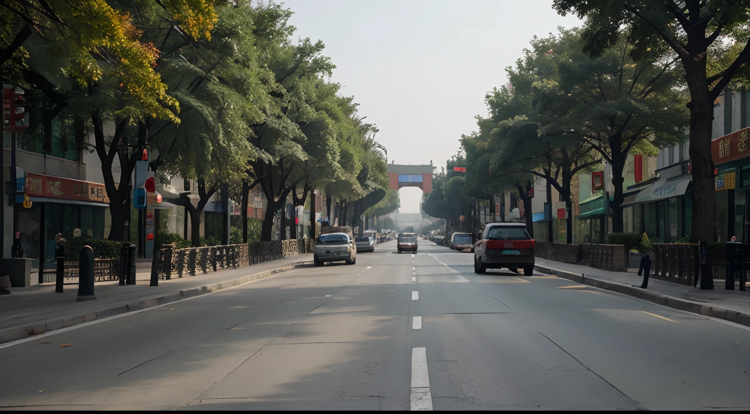 Beijing's roads are littered with leaves