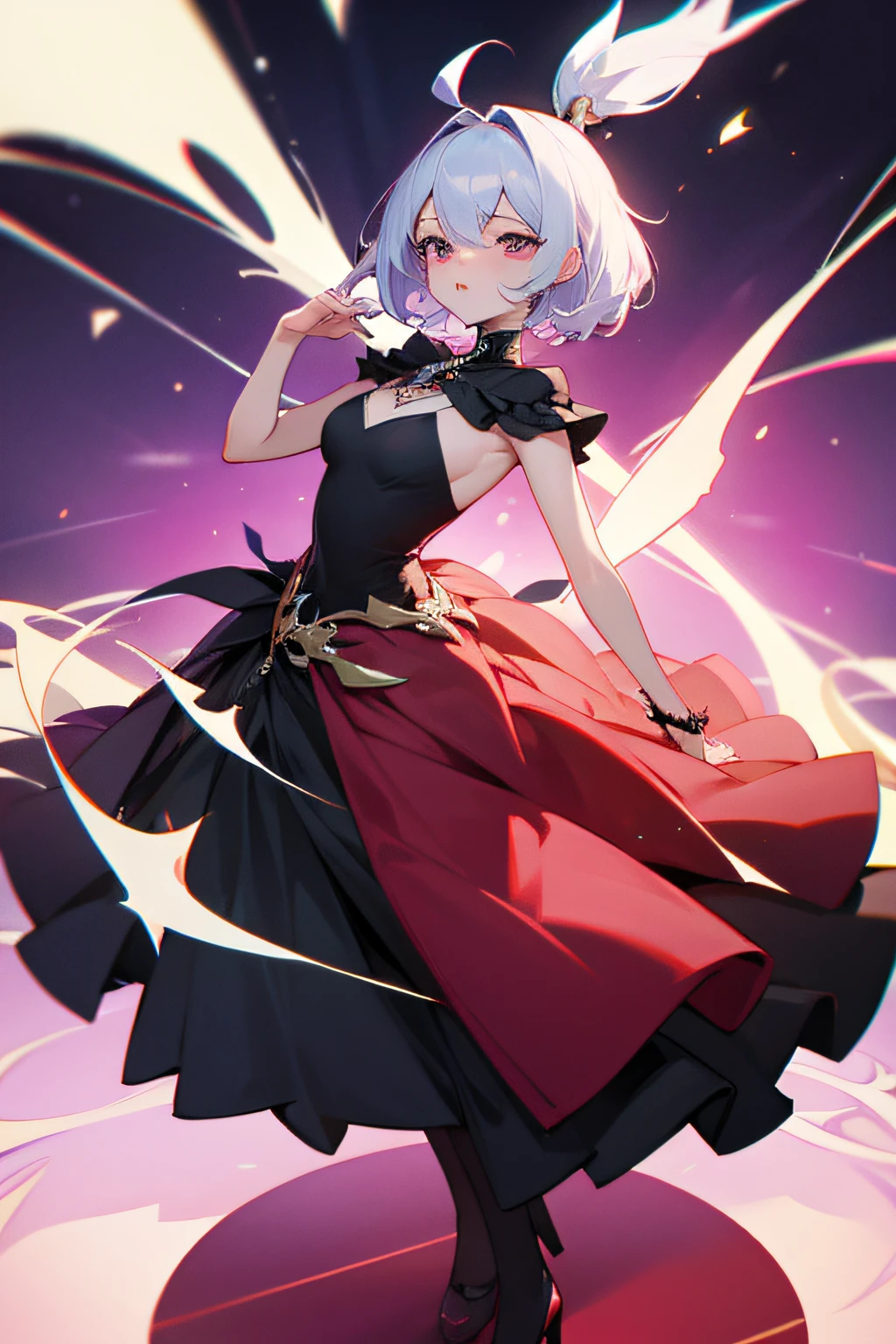 Kizi,Vorder-,fully body, Pose, Cocktailkleid