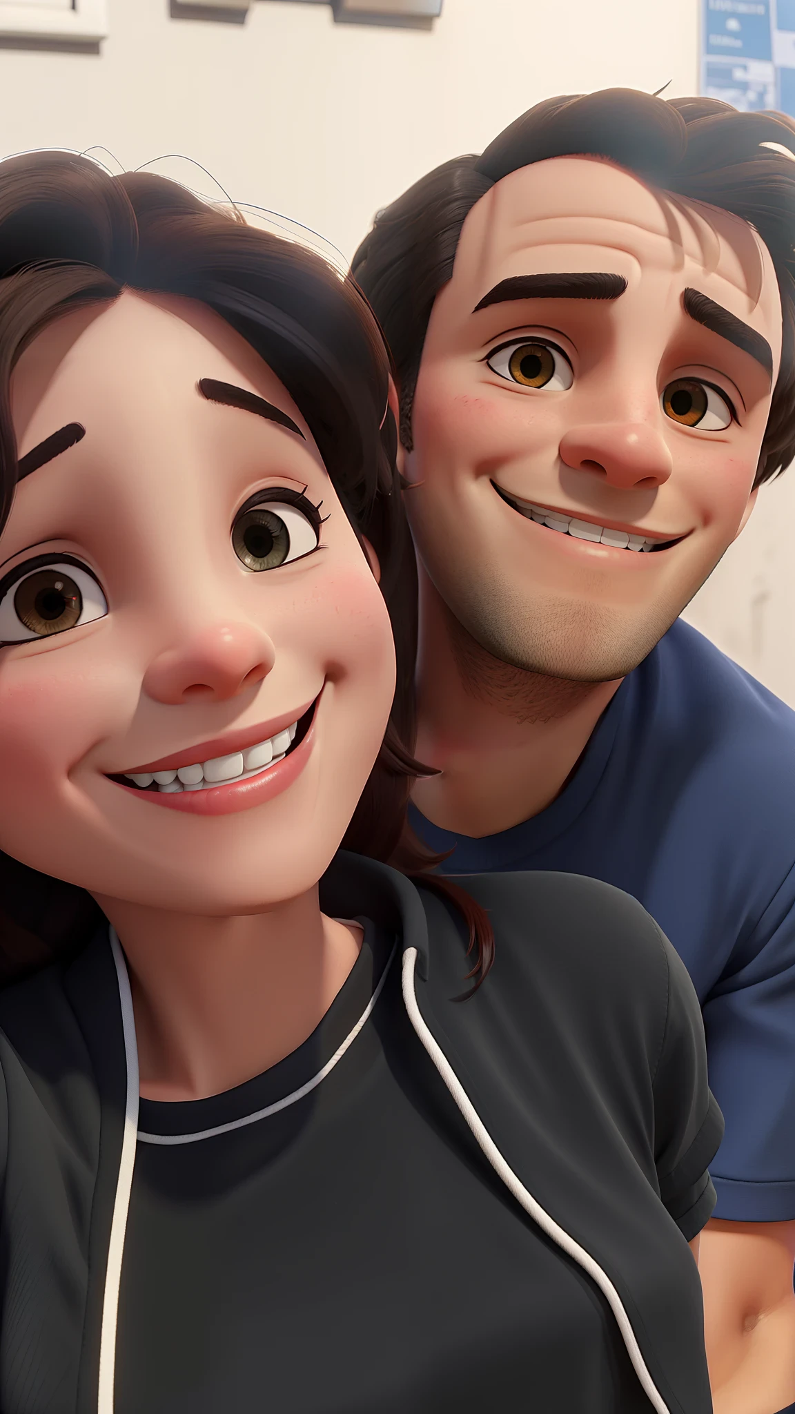 Um Casal sorridente