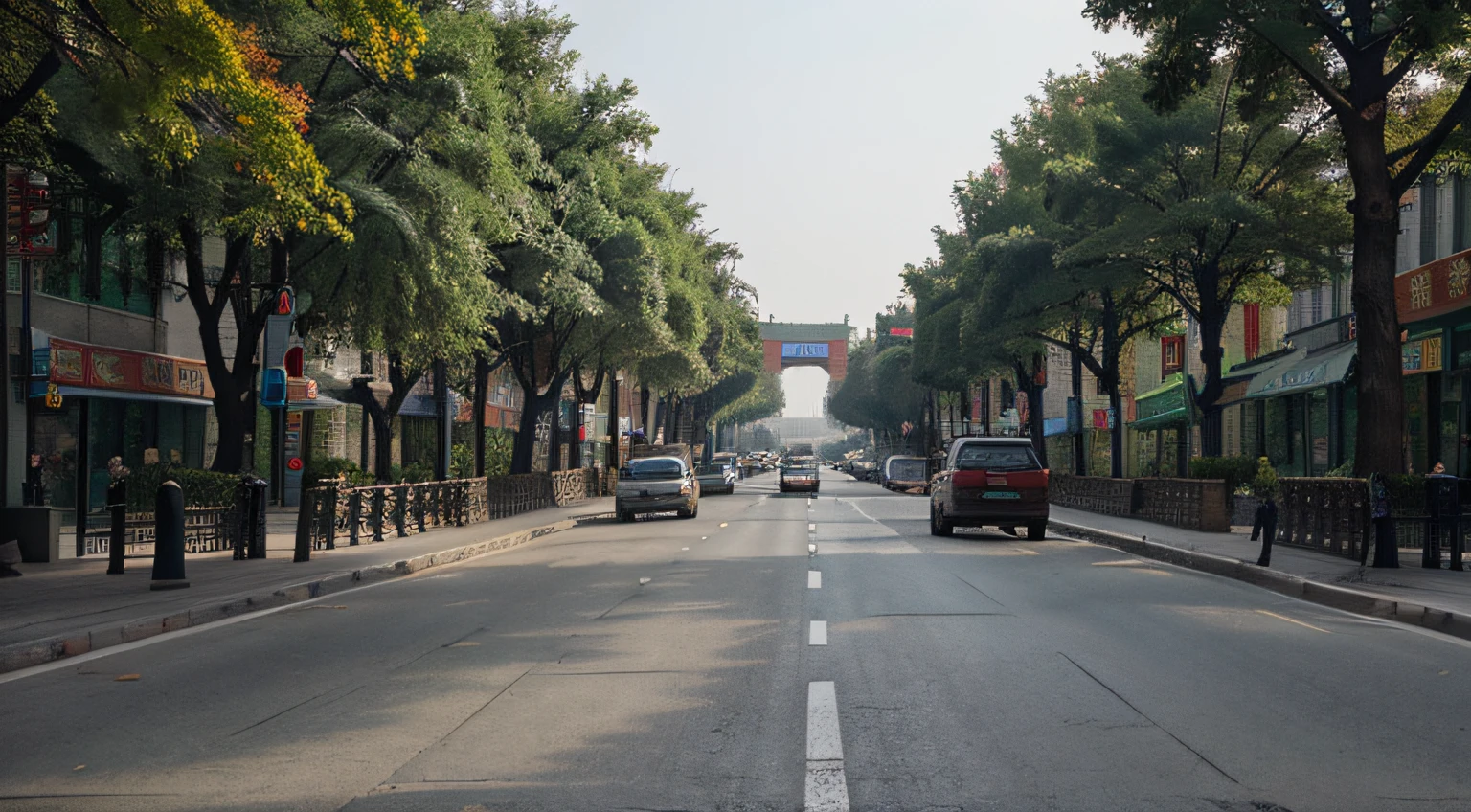 Beijing's roads are littered with leaves
