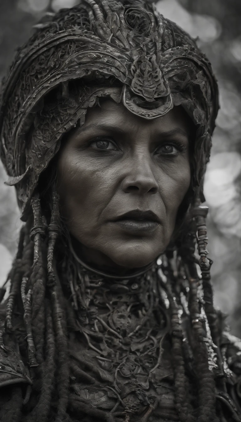 (Best quality,4K,A high resolution,Masterpiece:1.2),Ultra-detailed,Realistic,Horror,Sci-fi,Armor sculpture,Bloody sculptures,Detailed face and head,Inspired by Alexis Bricklot,Bloody fangs,Grotesque fantasy art,Alexis Bricklot(Alexis Bricklot)Inspired horror concept art,toxic,dark fantasy horror art,Detailed illustration in 4K,Armor sculpture,Full body portrait,creepy art