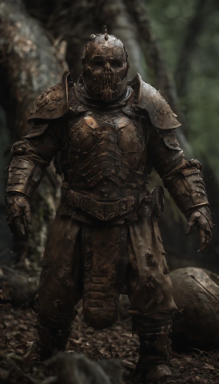 (Best quality,4K,A high resolution,Masterpiece:1.2),Ultra-detailed,Realistic,Horror,Sci-fi,Armor sculpture,Bloody sculptures,Detailed face and head,Inspired by Alexis Bricklot,Bloody fangs,Grotesque fantasy art,Alexis Bricklot（Alexis Bricklot）Inspired horror concept art,toxic,dark fantasy horror art,Detailed illustration in 4K,Armor sculpture,Full body portrait,creepy art