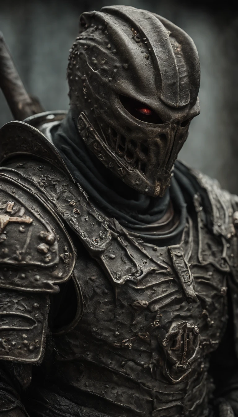 (Best quality,4K,A high resolution,Masterpiece:1.2),Ultra-detailed,Realistic,Horror,Sci-fi,Armor sculpture,Bloody sculptures,Detailed face and head,Inspired by Alexis Bricklot,Bloody fangs,Grotesque fantasy art,Alexis Bricklot(Alexis Bricklot)Inspired horror concept art,toxic,dark fantasy horror art,Detailed illustration in 4K,Armor sculpture,Full body portrait,creepy art