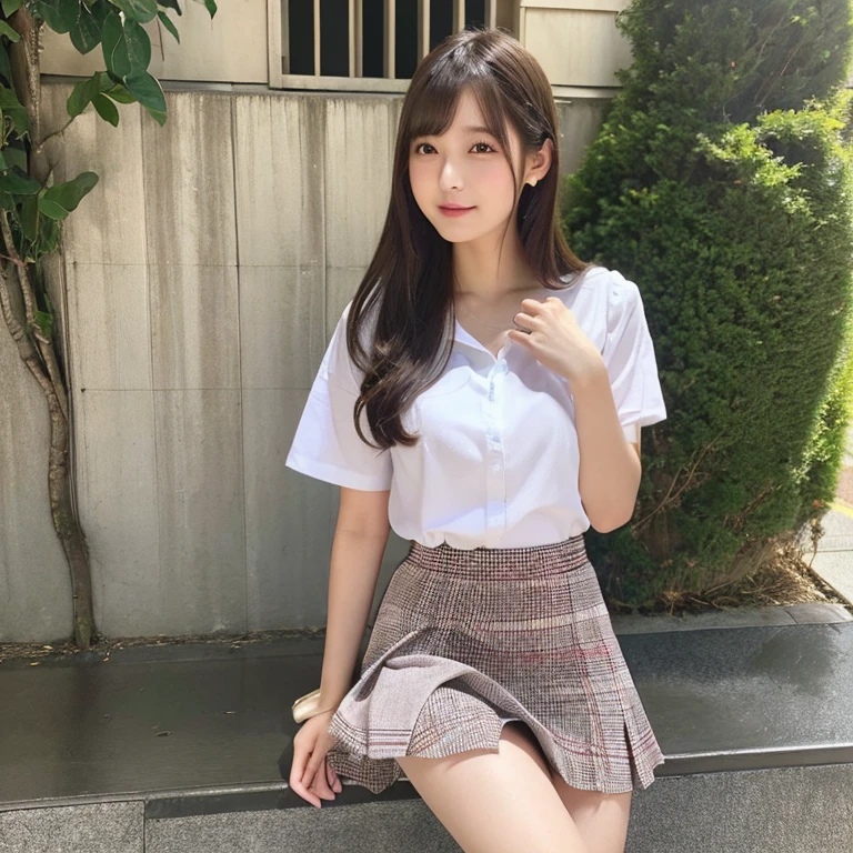 (Best Quality,4K,8K,hight resolution,masutepiece:1.2),Ultra-detailed,(Realistic,Photorealistic,Photorealsitic:1.37),cute-style,pleatedskirt,Dribbling High Detail 8K,Studio Lighting - V 6, Real life girls, portrait of a japanese teen, is standing, The hem of the skirt is swaying in the wind, Panties are visible, Randomly cute clothes