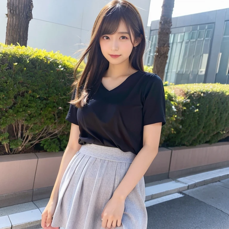 (Best Quality,4K,8K,hight resolution,masutepiece:1.2),Ultra-detailed,(Realistic,Photorealistic,Photorealsitic:1.37),cute-style,pleatedskirt,Dribbling High Detail 8K,Studio Lighting - V 6, Real life girls, portrait of a japanese , is standing, The hem of the skirt is swaying in the wind, Panties are visible, Randomly cute clothes