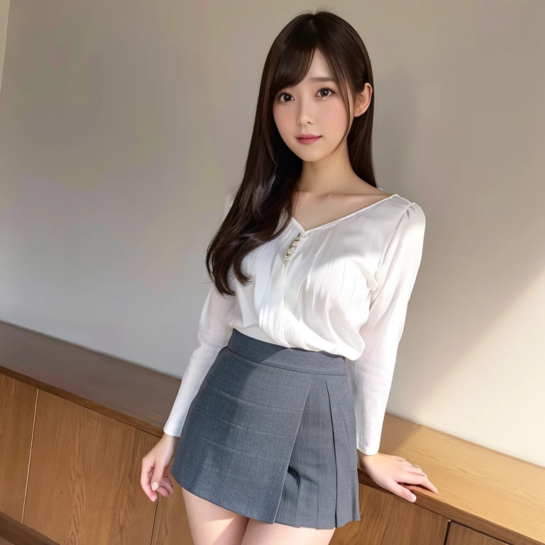 extremely detailed CG unity 8k wallpaper, best quality, ultra-detailed, masterpiece, realistic, photo realistic, extremely detailed cute girl, 21 years old, exposed panty, (skirt lift: 1.5), ((skirt lift by herself)), white panties , panties focus, blush, camel toe, parted lips, looking at viewer , half body shot , wearing sleeveless shirt , (crowd), (crowded restaurant