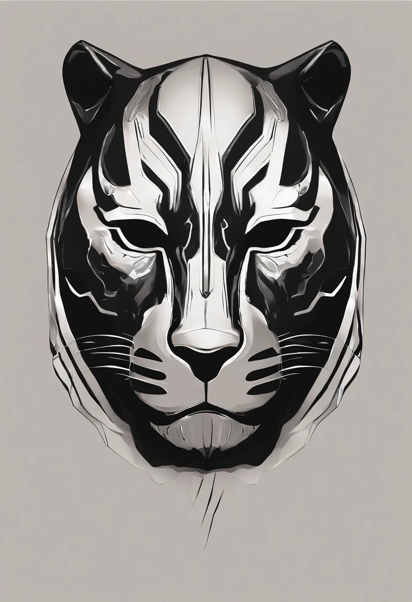 Black panther, bloom, animal head skull