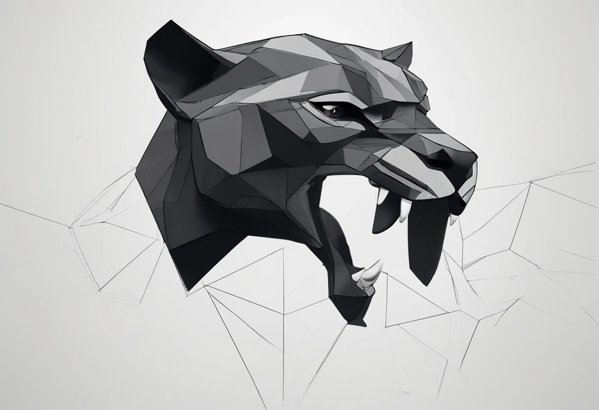 Black panther, bloom, animal head skull