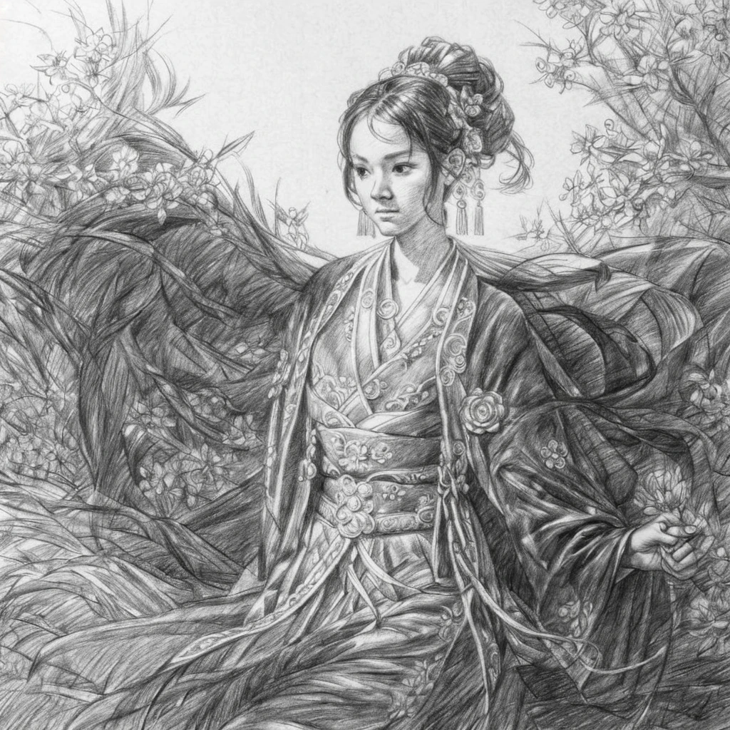 Redraw the picture with a pencil sketch