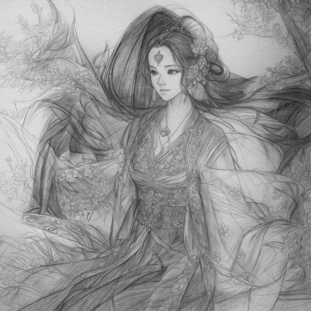 Redraw the picture with a pencil sketch