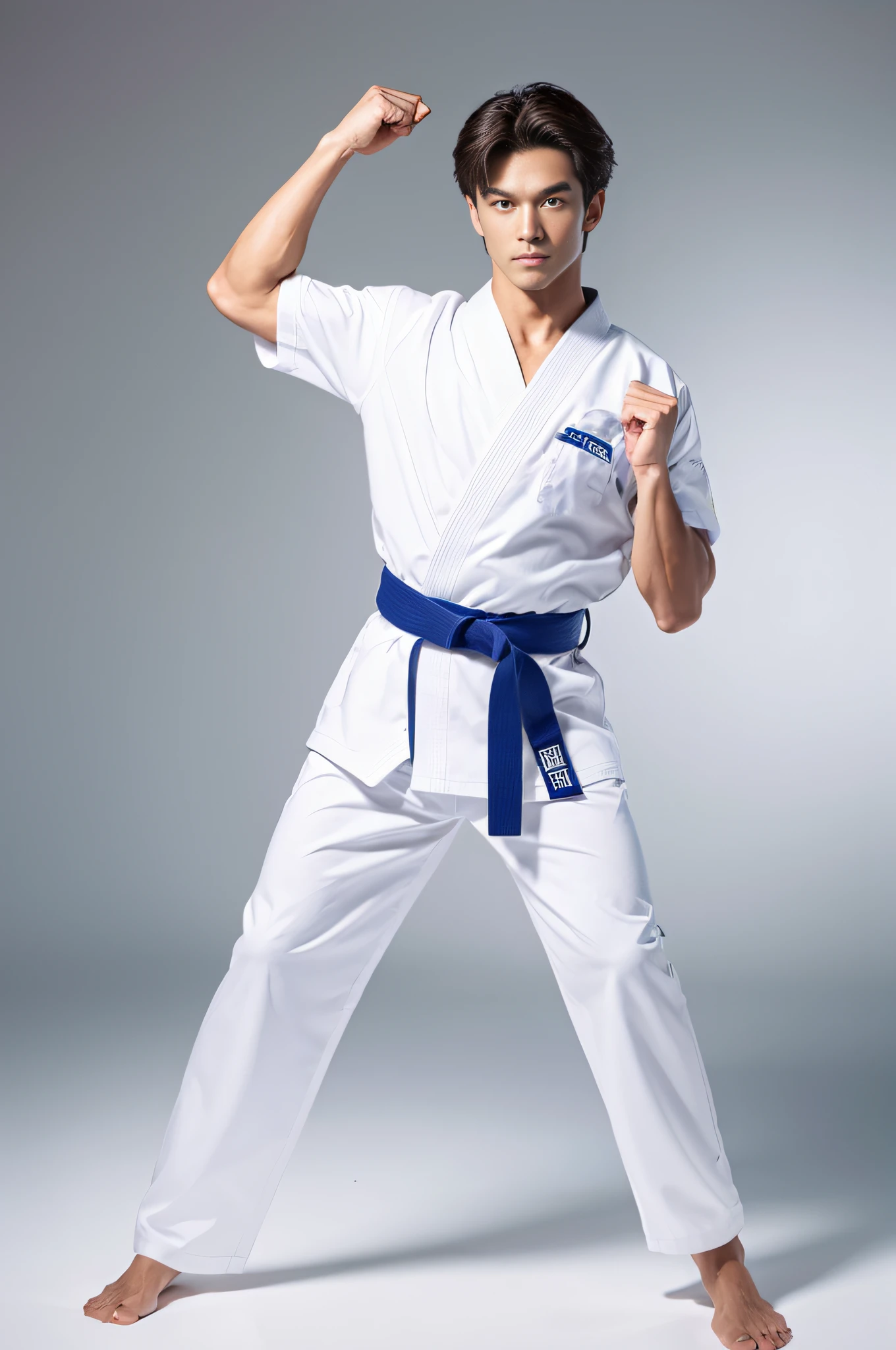 Paint in the color of a white karate uniform