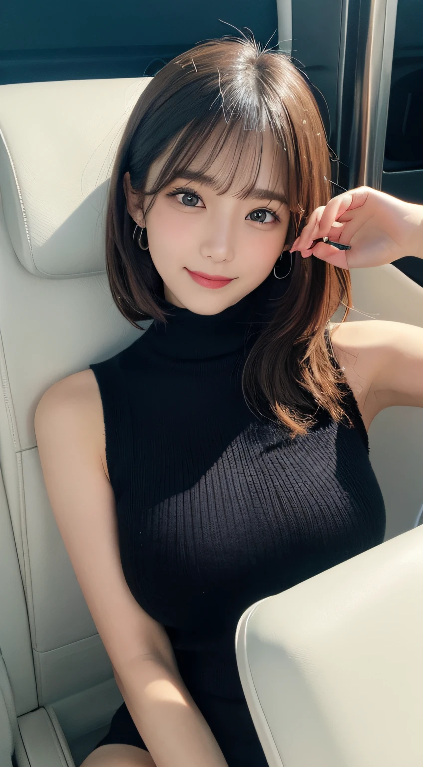 (nsfw:1.2), (masterpiece:1.3), high resolution, ultra detailed, extremely detailed CG unity 8k wallpaper, realistic, photo-realistic, RAW photo, beautiful detailed face, pale skin, realistic glistening skin, detailed cloth texture, detailed hair texture, Perfect body, Beautiful Face, accurate, Anatomically correct, Highly detailed face and skin texture, natural neck length, (beautiful hands),
BREAK,
Detailed eyes, symmetric eyes, Light Brown eyes, Double eyelids, Thin eyebrows, (Sexy Lips:1.3), (Glossy lips:1.4), wet body,
BREAK,
(Classy and Cute girl, 1girl), (wearing a sleeveless turtle neck knit sweater), (pleated mini skirt:1.2), (No bra:1.3), medium large breasts, (firm breast, nicely shaped breasts:1.1), (Cleavage, small nipples:1.2), slender figure :1.1, firm abs, (closed mouth:1.1), (A face with waiting for a kiss:1.2), (blonde hair, Multicolor inner hair:1.2), in the stylish poolside,
BREAK,
(Standing with Fashion model pose that sticking out breasts:1.2), (Focus on face:1.2), (Cowboy shot), looking at viewer,