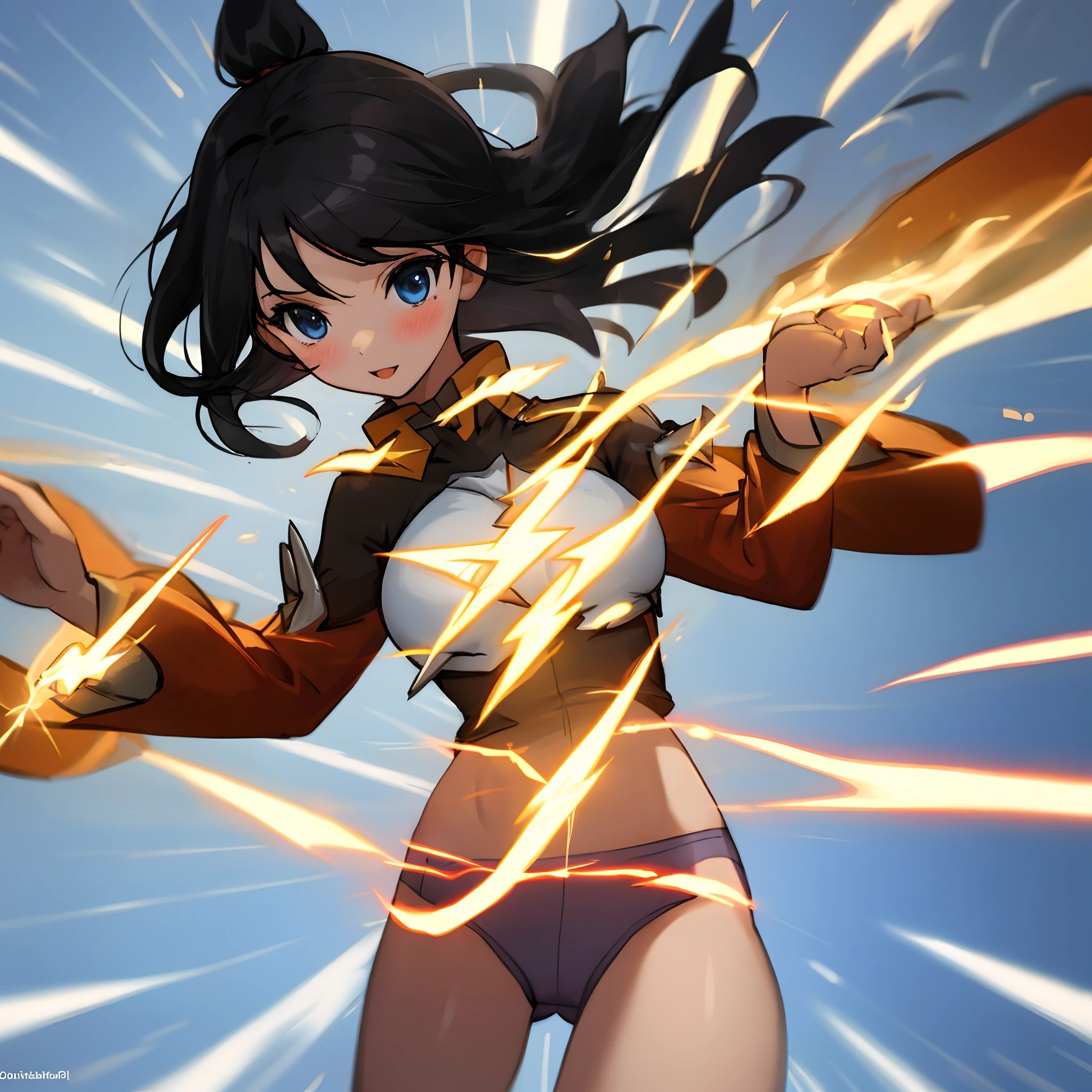 Black hair girl flash her pantus