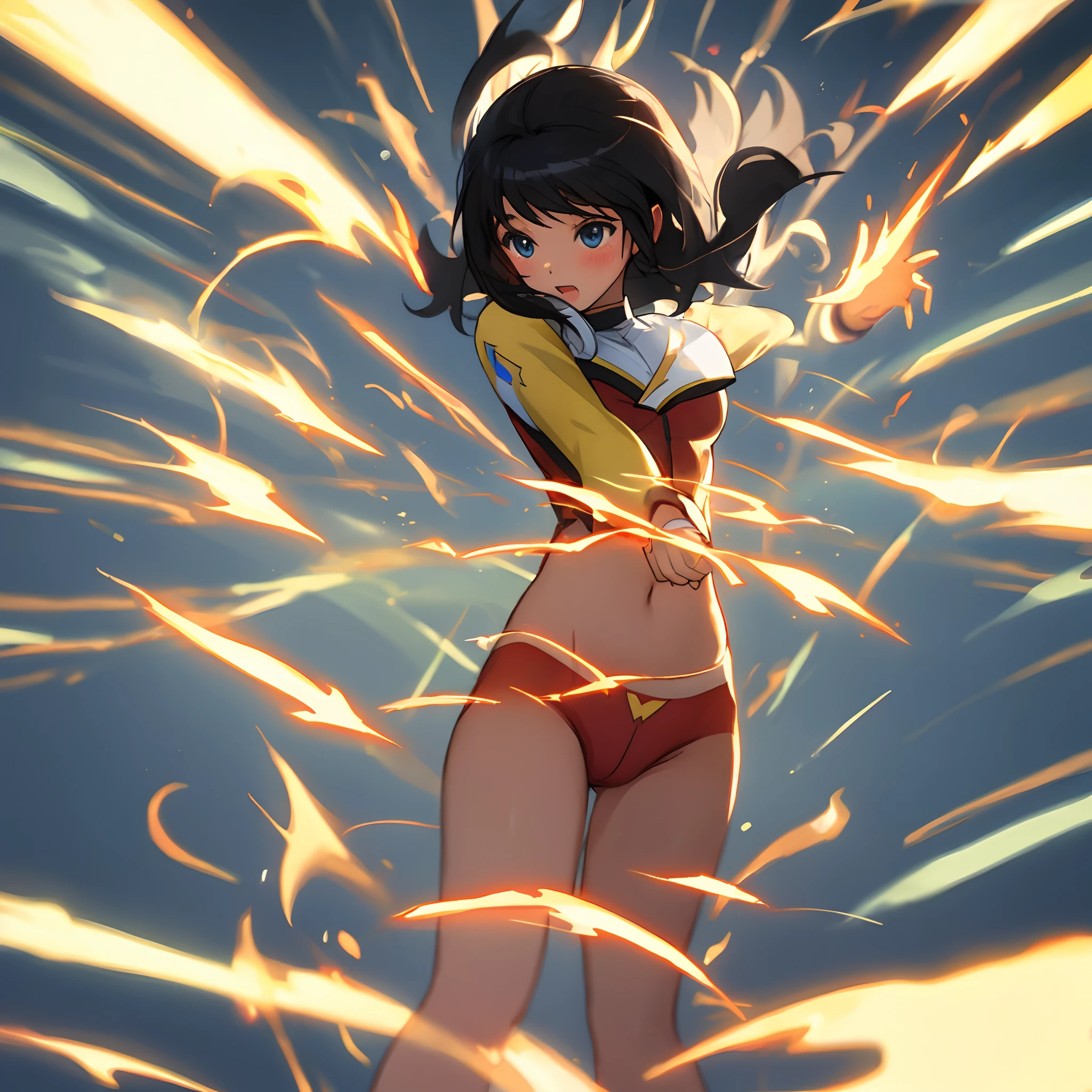 Black hair girl flash her pantus