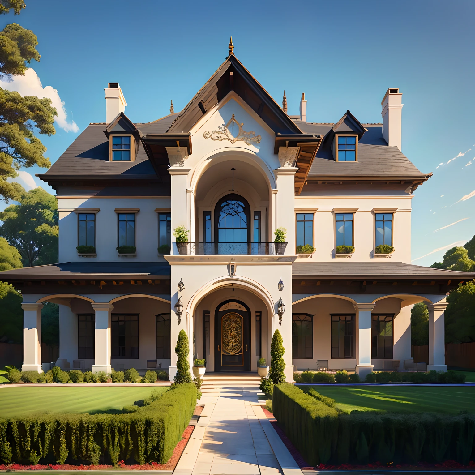 Black and gold modern mansion