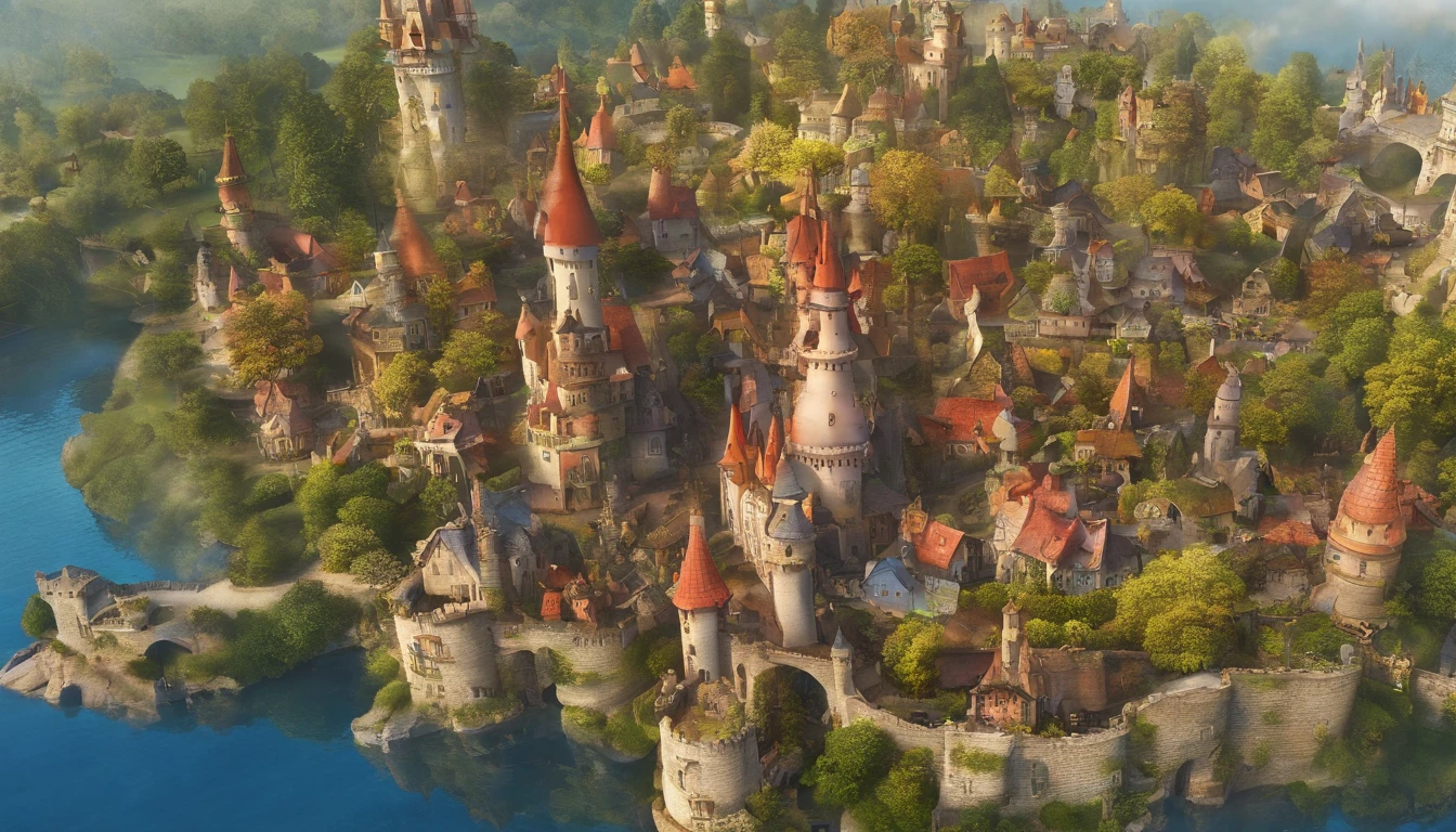 A small country town　Aerial shots