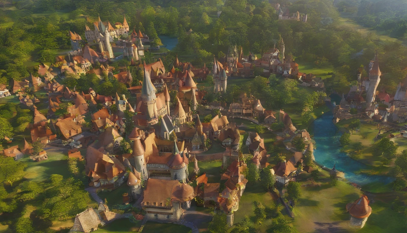 A small country town Aerial shots