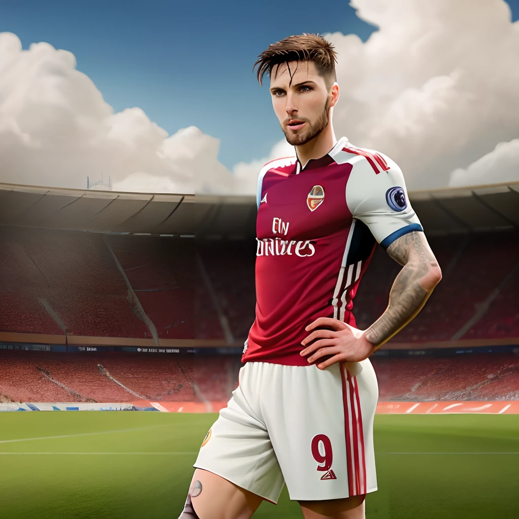 Olivier Giroud guerrier celte manga