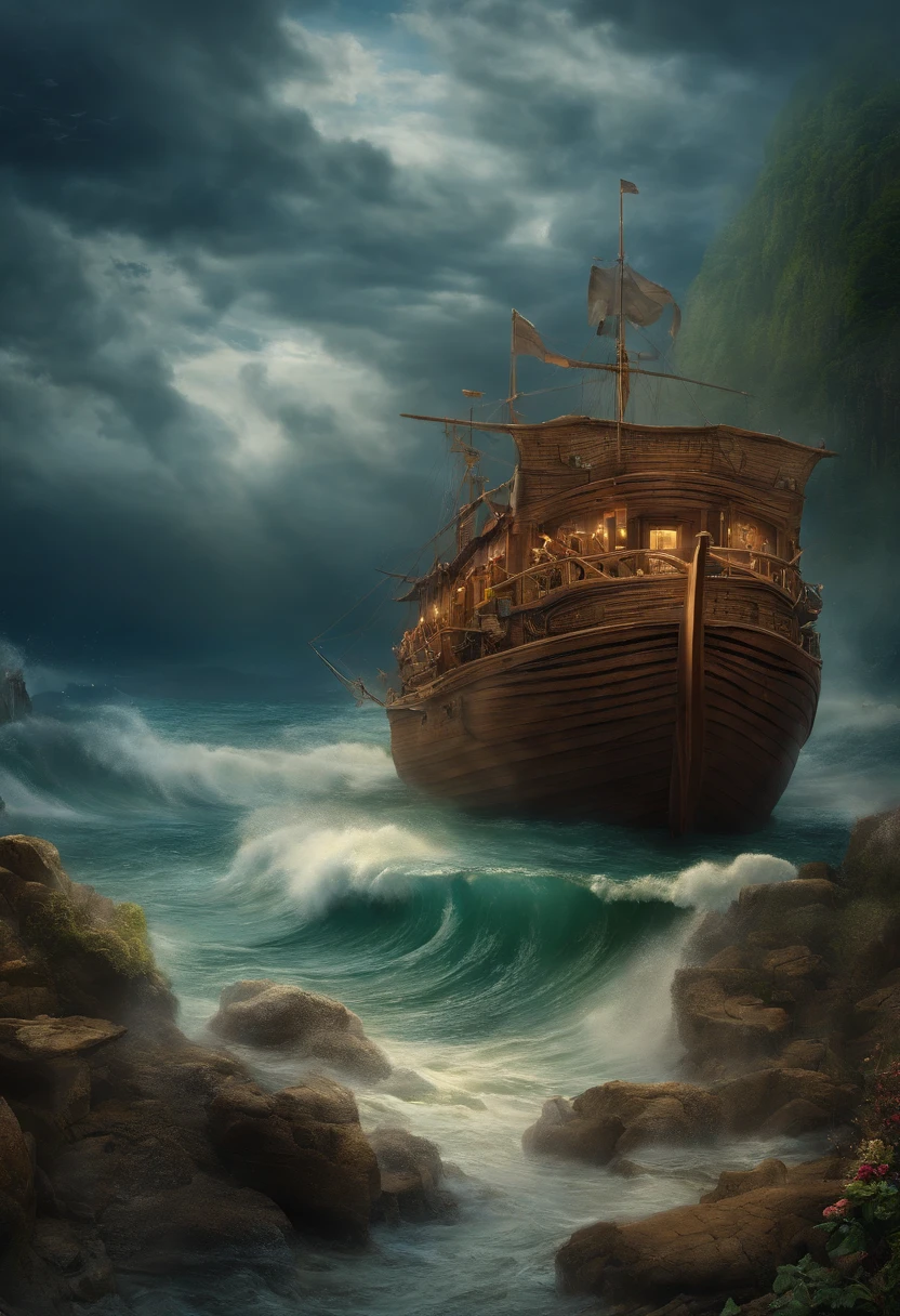 Noah's Ark、deluge、The land is swallowed up by the sea、