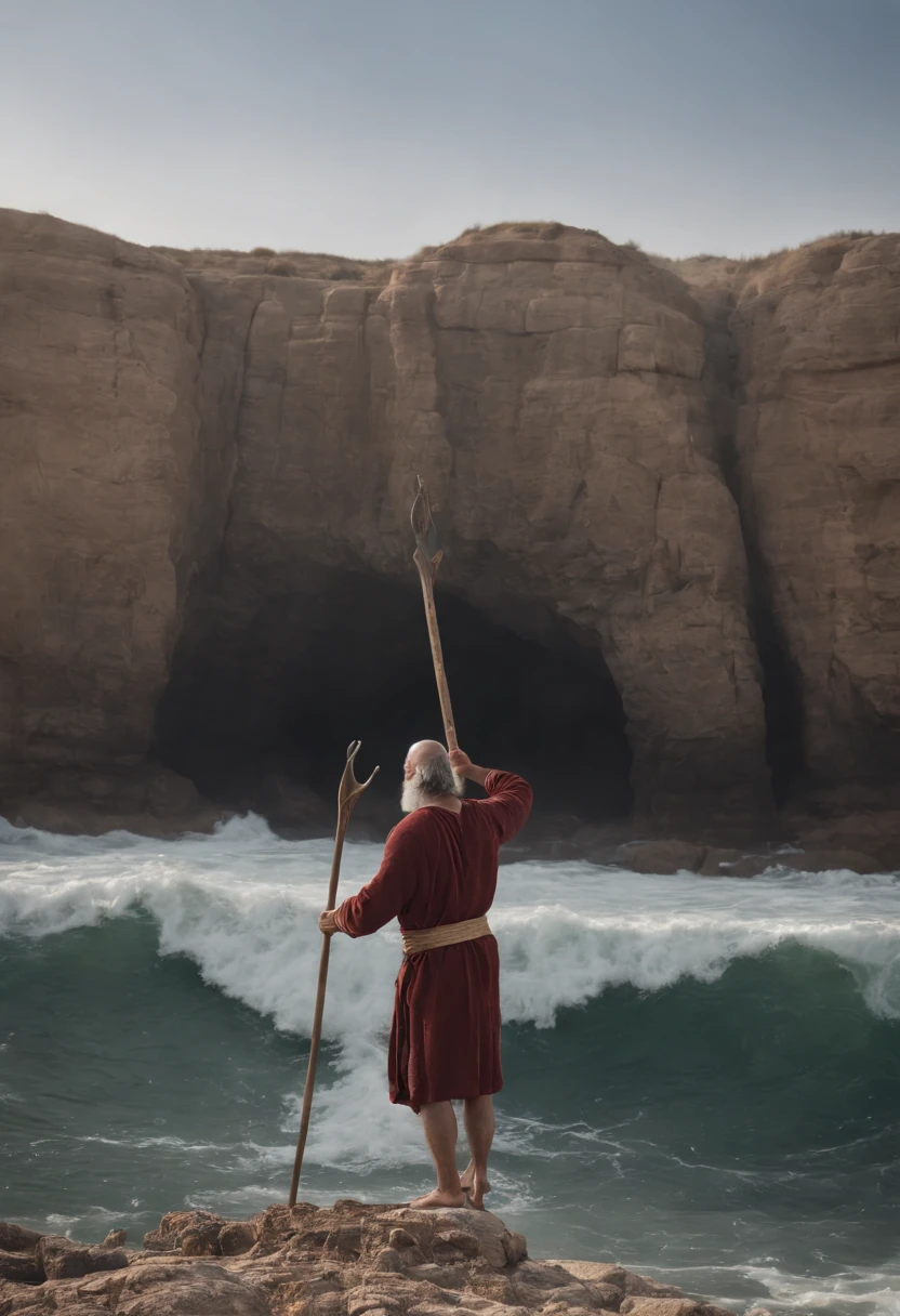 Moses holds his staff aloft、Reach out to sea、Dividing the sea in two。If so、Israel、It was possible to navigate dry waters、The sea split in half、The sea splits in half、The seabed was bare、The Exodus of Moses、The Exodus of Moses、The sea splits in half、The sea splits in half、The sea splits in half