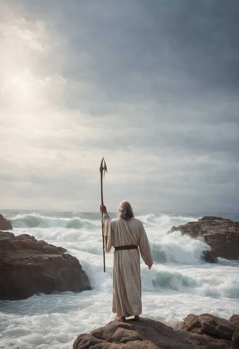 Moses holds his staff aloft、Reach out to sea、Dividing the sea in two。If so、Israel、It was possible to navigate the dry seas、The sea split in half、The sea splits in half、The seabed was bare、The Exodus of Moses、The Exodus of Moses、The sea splits in half、The sea splits in half、The sea splits in half