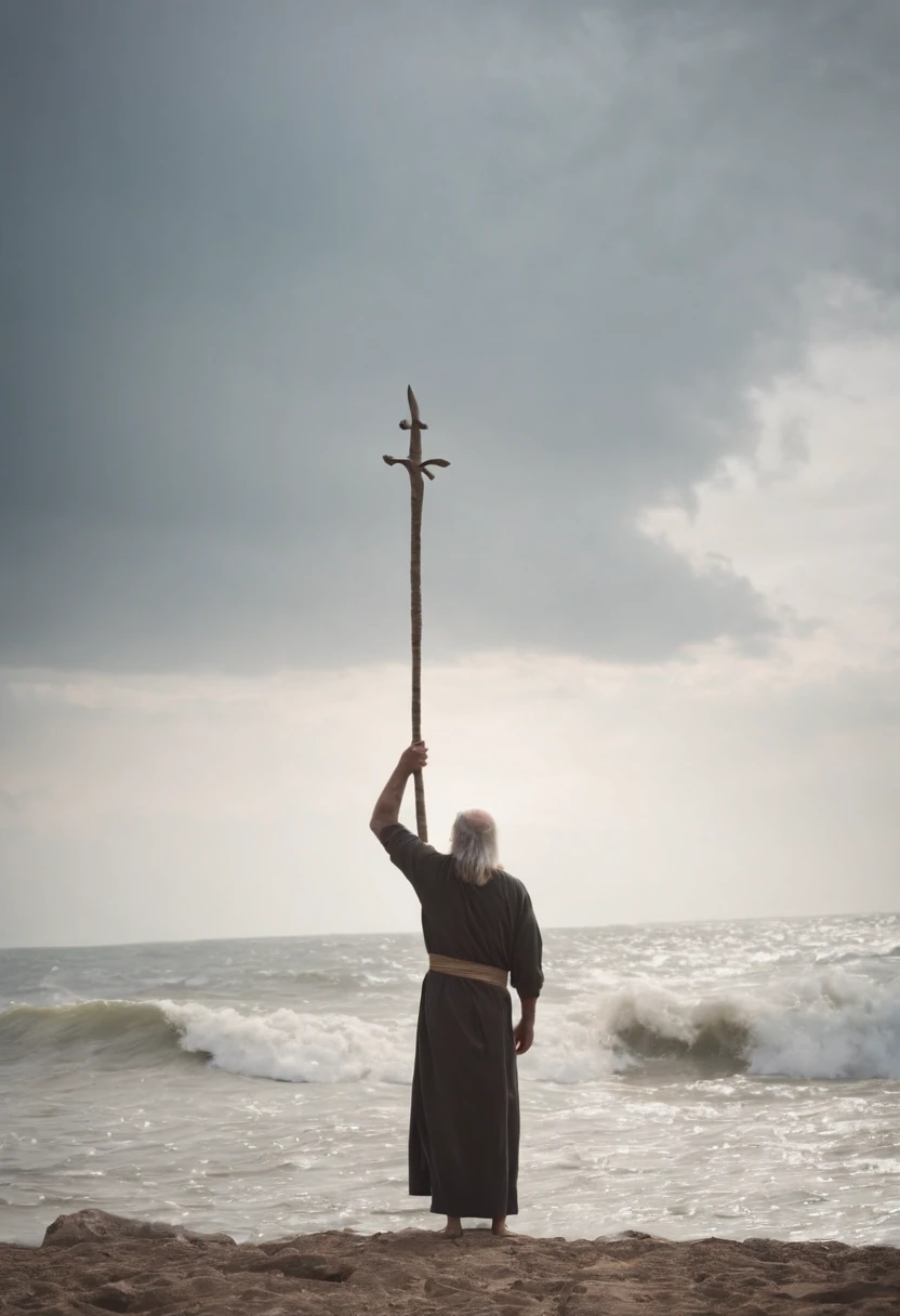 Moses holds his staff aloft、Reach out to sea、Dividing the sea in two。If so、Israel、It was possible to navigate the dry seas、The sea split in half、The sea splits in half、The seabed was bare、The Exodus of Moses、The Exodus of Moses、The sea splits in half、The sea splits in half、The sea splits in half