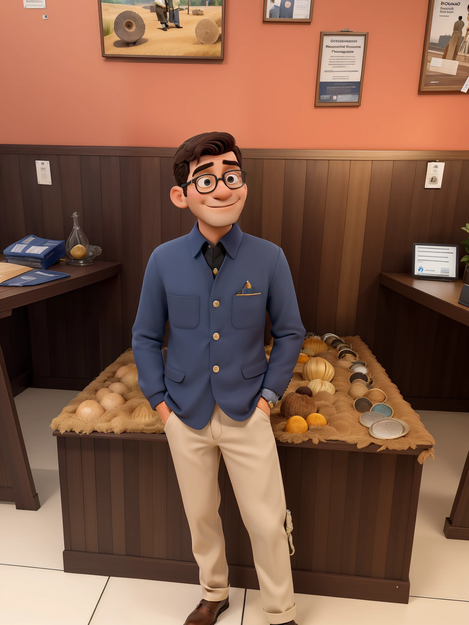Obra-prima, de melhor qualidade, um jovem com terno, prossional do mercado financeiro, bolsa de valores, Professional Standing Dress with Suit, cabelo castanho escuro, rosto quadrado, olhar concentrado, use esse rosto e crie o corpo