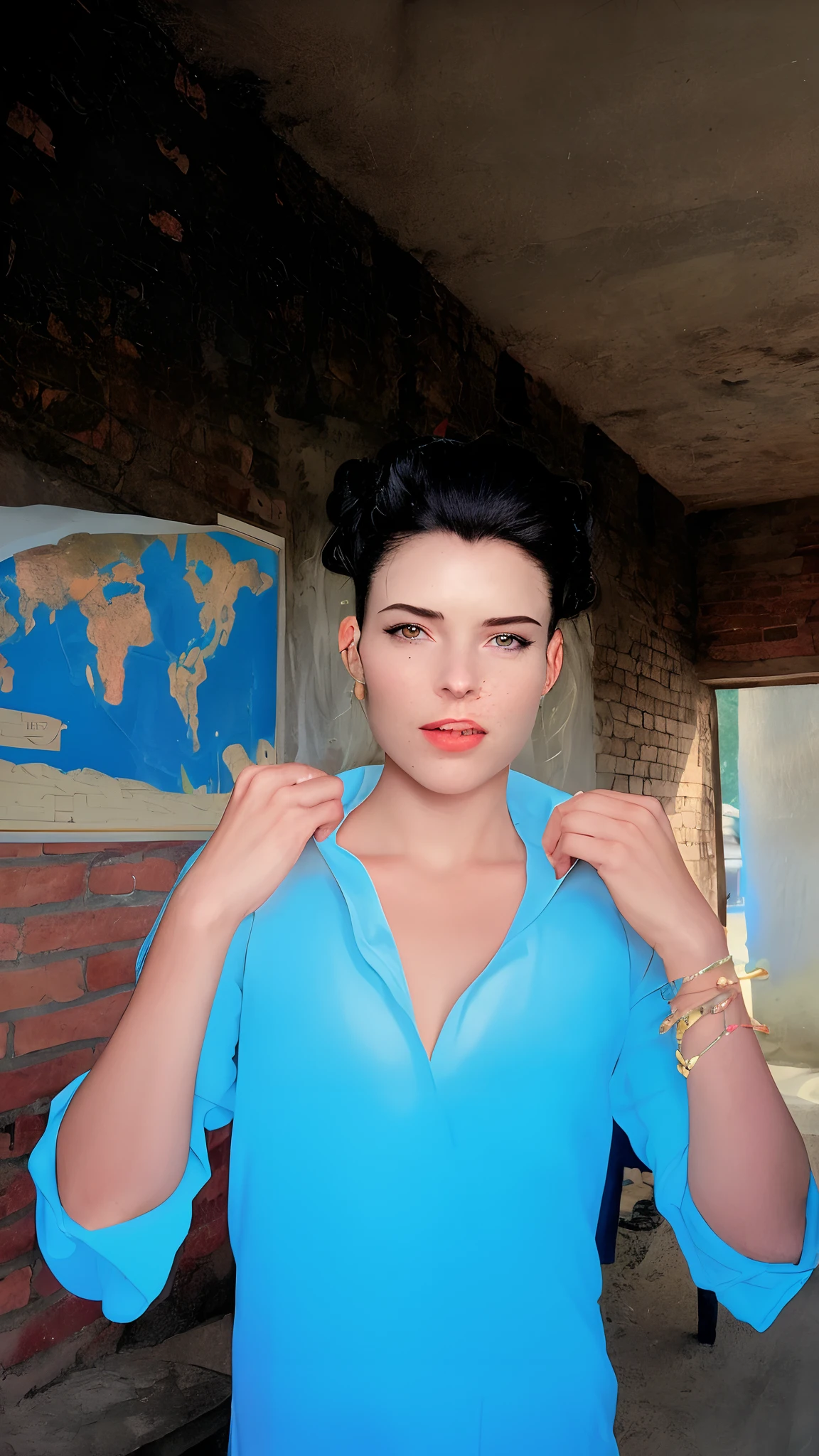 Masterpiece, best quality, hyperrealistic (portrait:0.9) photograph, of (effortlessly beautiful Nordic female vampire with dark braided hair and pale skin), ((Serana from Skyrim)), ((perfect face)), seductive look, (highly detailed skin), lifelike texture, supple skin pores, (wearing velvet red royal vampire robes:1.2), standing in front of Castle Volkihar, dark fantasy_\(setting\), ominous atmosphere, storm clouds above, cold color temperature, dull, (cinematic lighting), shallow depth of field, photographed on a Leica SL (Typ 601) Mirrorless Digital Camera, 35mm F/1.4 cine lens, soft focus, (hyperdetailed, intricately detailed), film-like, HDR, 8k, film still from Skyrim live action adaptation, front facing, [closeup],