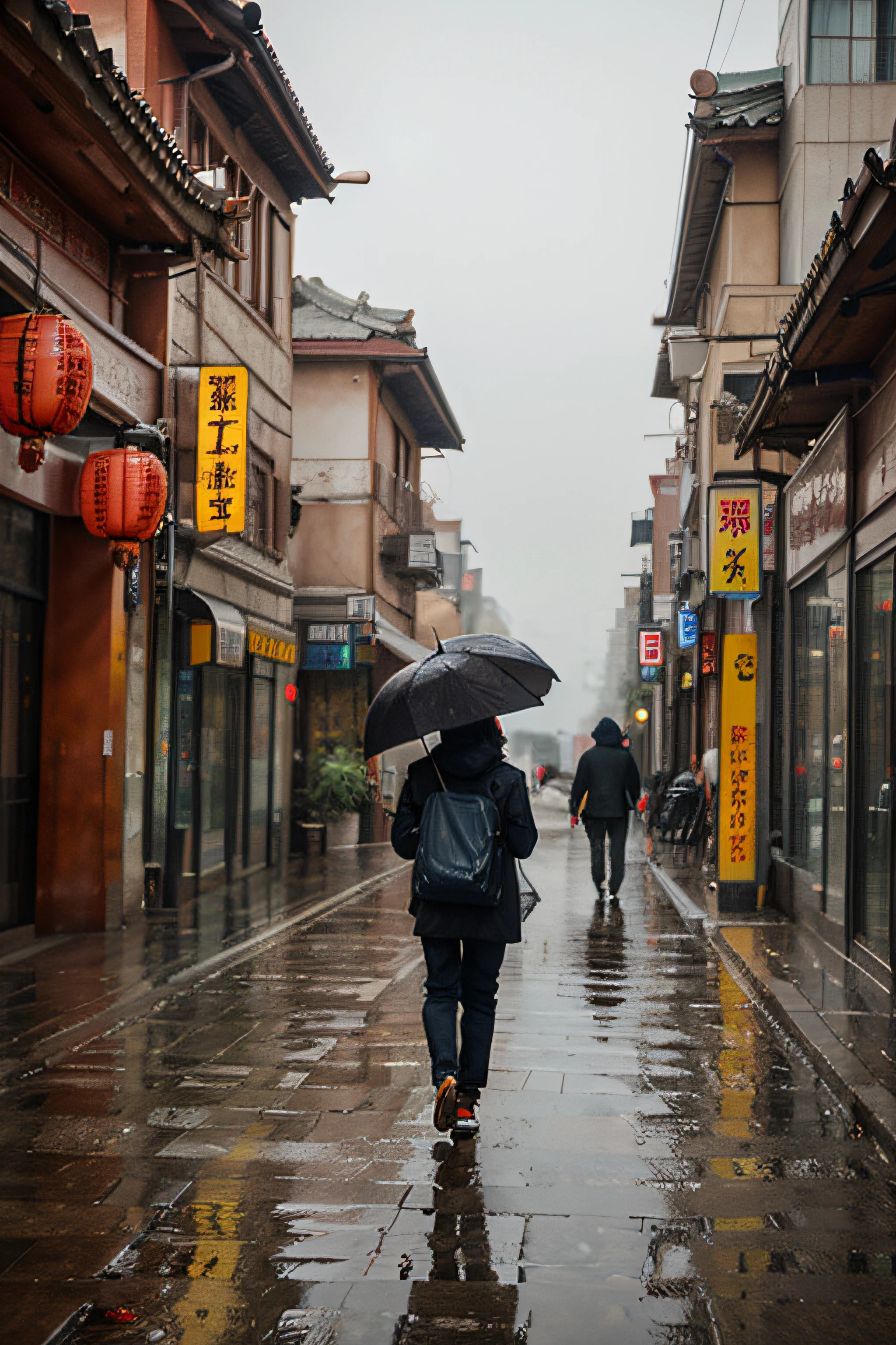Beijing streets,rainy days