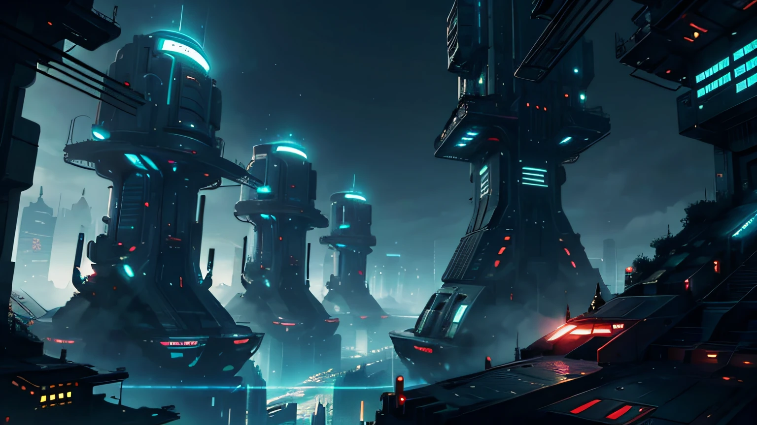 biopunk futuristic city