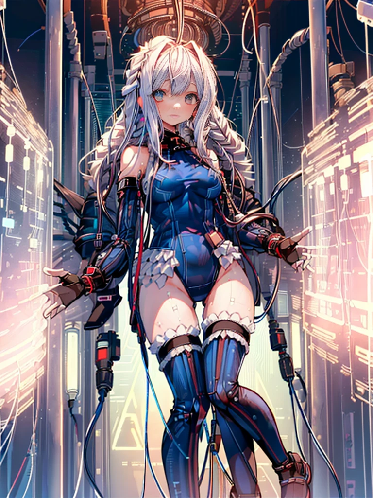 (1girl in, ( (digital) ( (Inside a futuristic research facility:1.4), medium breasts, (fril swimsuit, thighs thighs thighs thighs, Detached sleeves)) , Best Quality, marierose,、Hypnorola
Eyes in the sky、1girl in,Emotionless facial expressions,,(Multiple cables and tubes connected to the main unit:1.4)