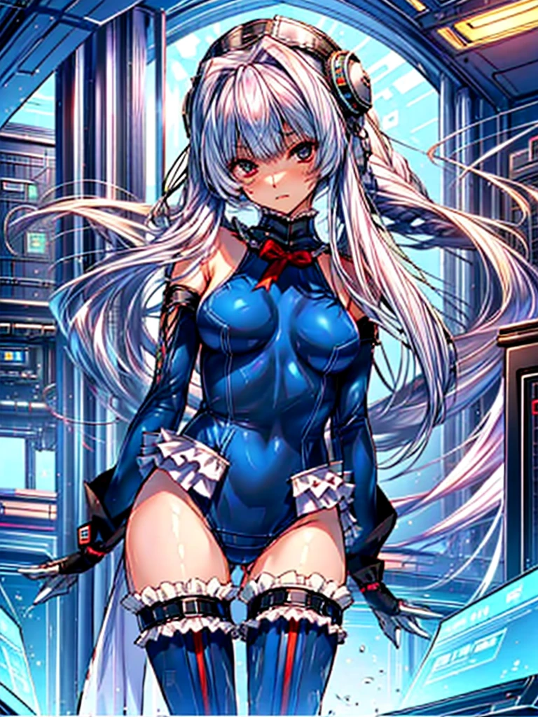 (1girl in:1.2, ( (digital) ( (Interior of a research facility with a futuristic culture tank:1.2), medium breasts, (fril swimsuit, thighs thighs thighs thighs, Detached sleeves)) , Best Quality, marierose,、Hypnorola
Eyes in the sky、1girl in,Emotionless facial expressions,