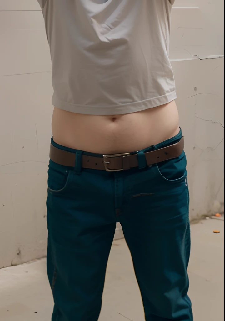 Under weight Boy belly button