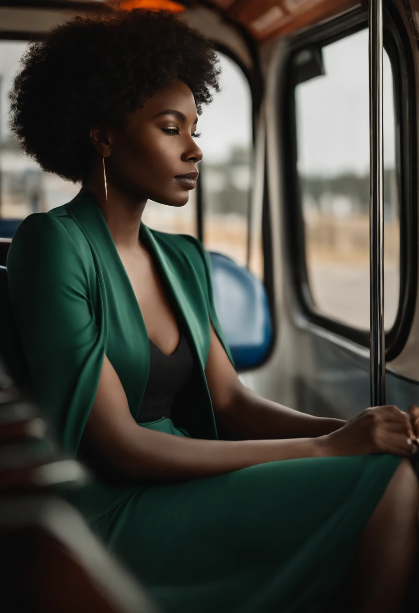 Envision a captivating scene on a crowded bus, with the focal point being a stunning short-haired African American woman. Zoom in on micro-details that emphasize her natural beauty, including the softness in her eyes, the warmth of her soft smile, and the unique features that make her appearance striking.
Capture the authenticity of her skin imperfections, showcasing the beauty in each individual mark and highlighting the diversity of real, unfiltered beauty. Emphasize the texture and details of her short hair, celebrating its natural form and the confidence it exudes.
Consider the lighting within the bus, whether it's the soft glow of natural light filtering through windows or the warm ambiance of artificial lighting. Showcase the woman in a moment of quiet reflection amid the crowded bus, allowing her to stand out as a beacon of genuine beauty in a busy environment.
This detailed prompt aims to inspire a visually compelling depiction of a gorgeous short-haired African American woman on a crowded bus, focusing on micro-details that celebrate her natural features and individuality.