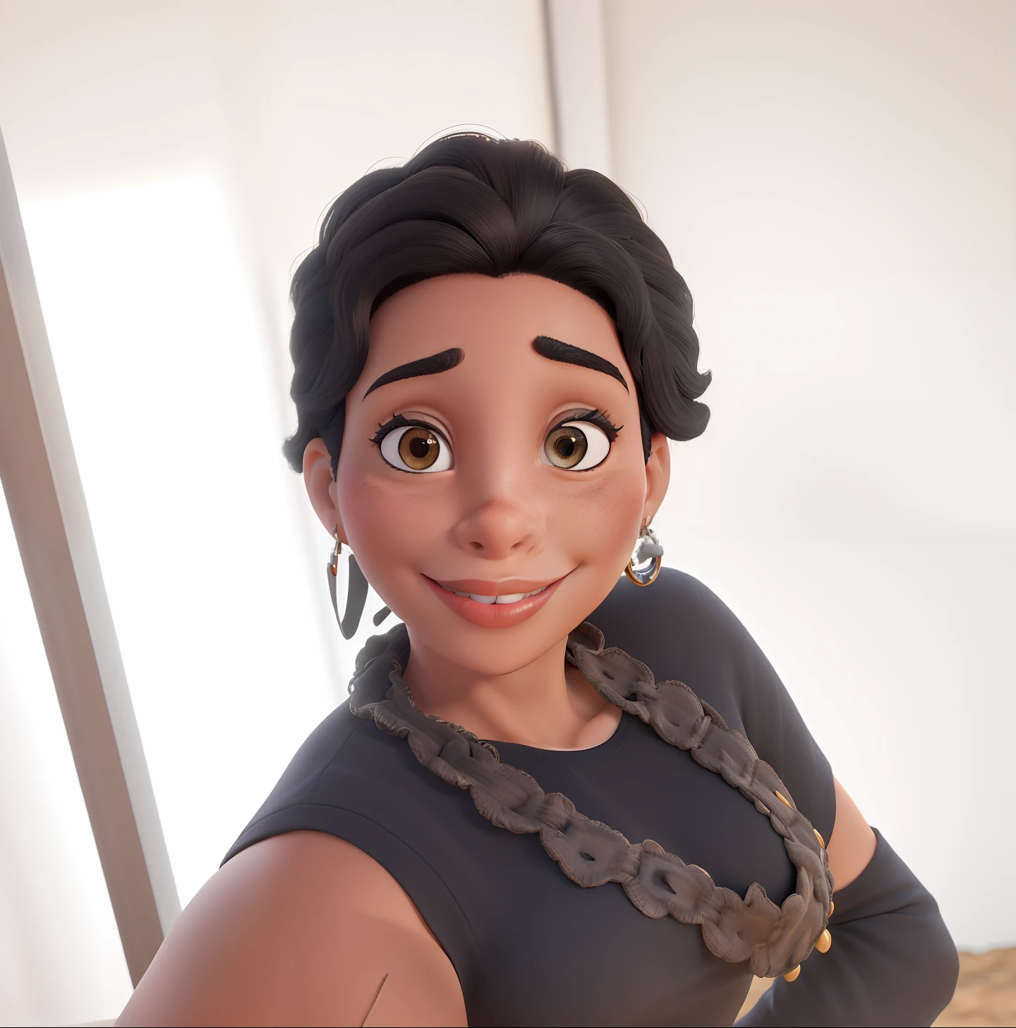 obra-prima, melhor qualidade, Retrato de mulher negra adulta de sucesso