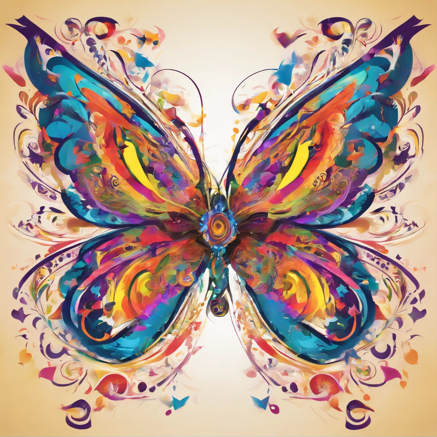 (best quality,highres,ultra-detailed),a butterfly, a kaleidoscope of butterflies, lots of glowing butterflies, butterfly at the middle,vibrant colors,abstract art,diverse textures,playful composition,bright lights,energy flow,harmonious design,transformational patterns,interconnected lines,surreal atmosphere,nature-inspired elements,symmetry,fluid motion,shimmering effects,mysterious depth,mesmerizing optical illusions,visual poetry