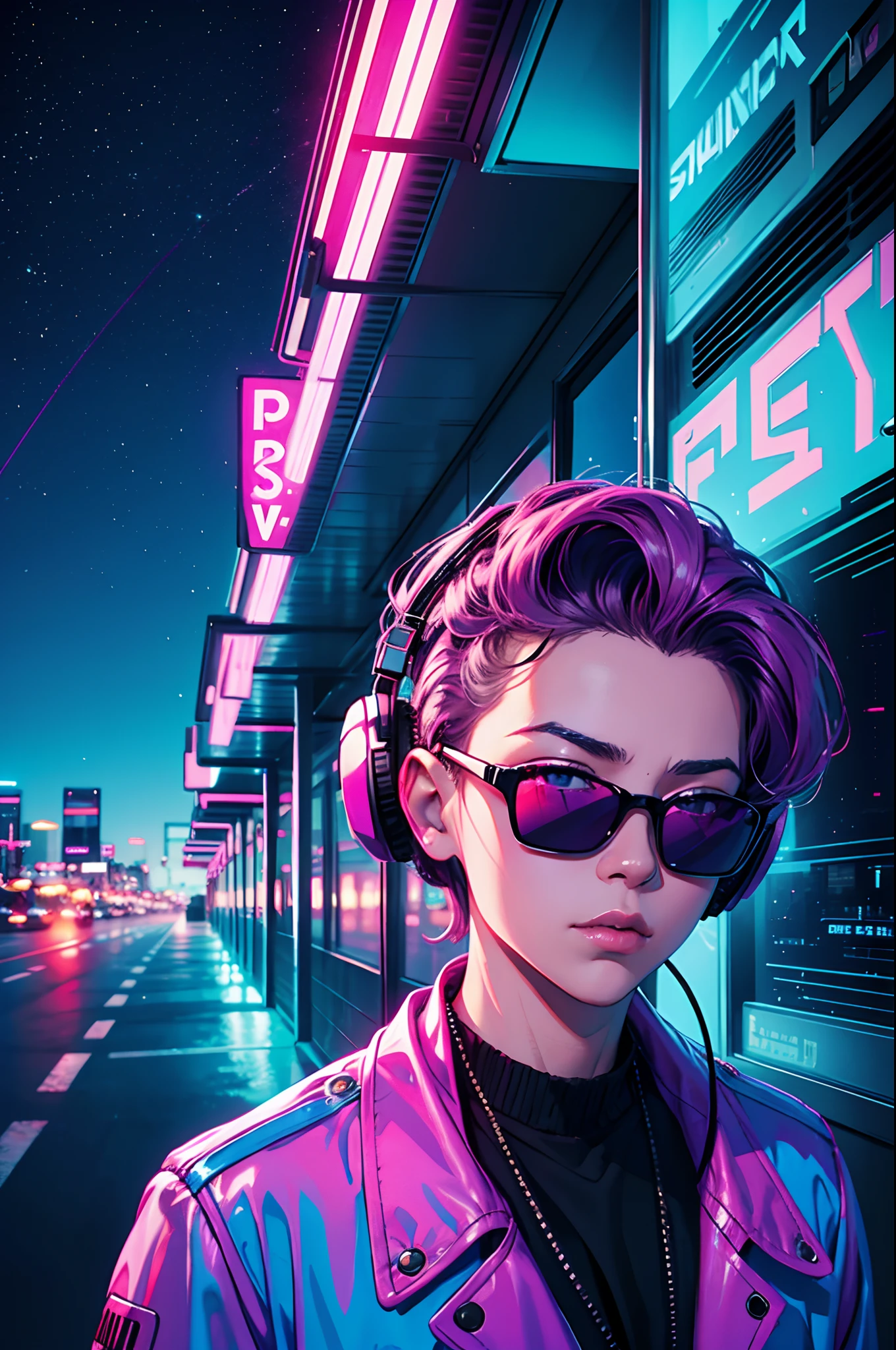 sweather weather synthwave style